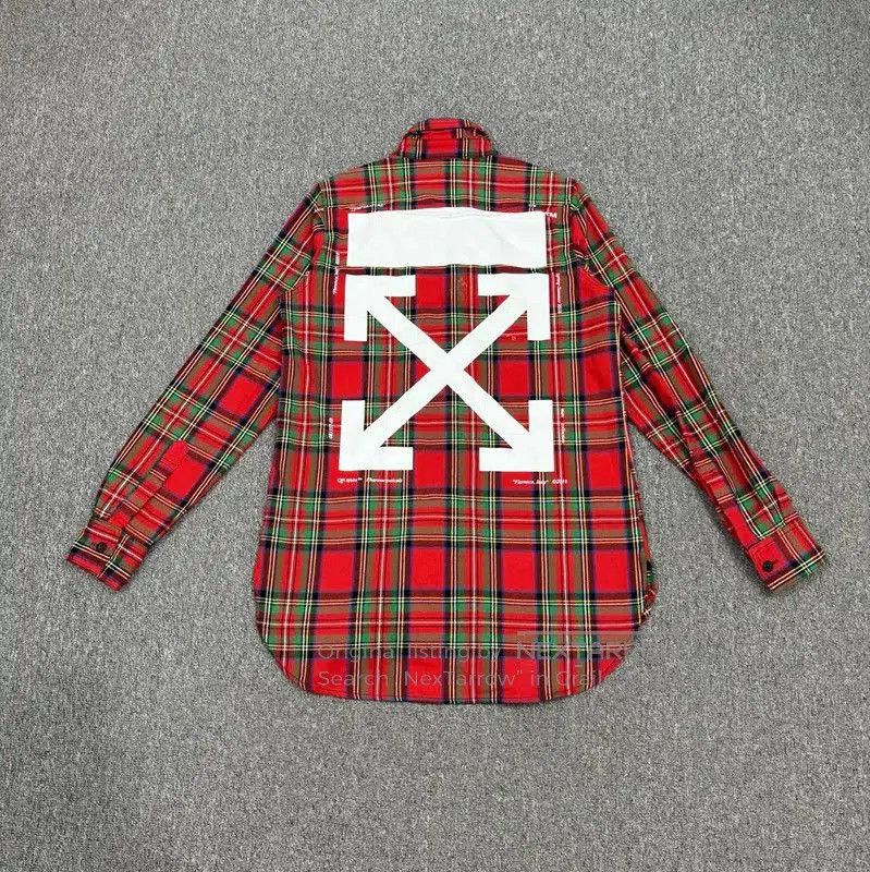 Off-White Off-White Red Plaid Cotton Long Sleeve Shirt . Size US XS / EU 42 / 0 - 2 Thumbnail