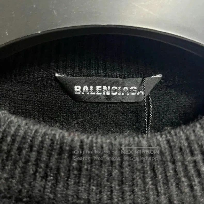 Balenciaga Balenciaga Black Logo Loose Knit Sweater. Size US S / EU 44-46 / 1 - 4 Thumbnail