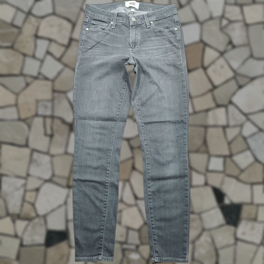 Paige PAIGE Verdugo Ankle Skinny Jeans Gray Stretch Denim Womens Slim 5-Pocket Inseam 27 Size 27" / US 4 / IT 40 - 1 Thumbnail