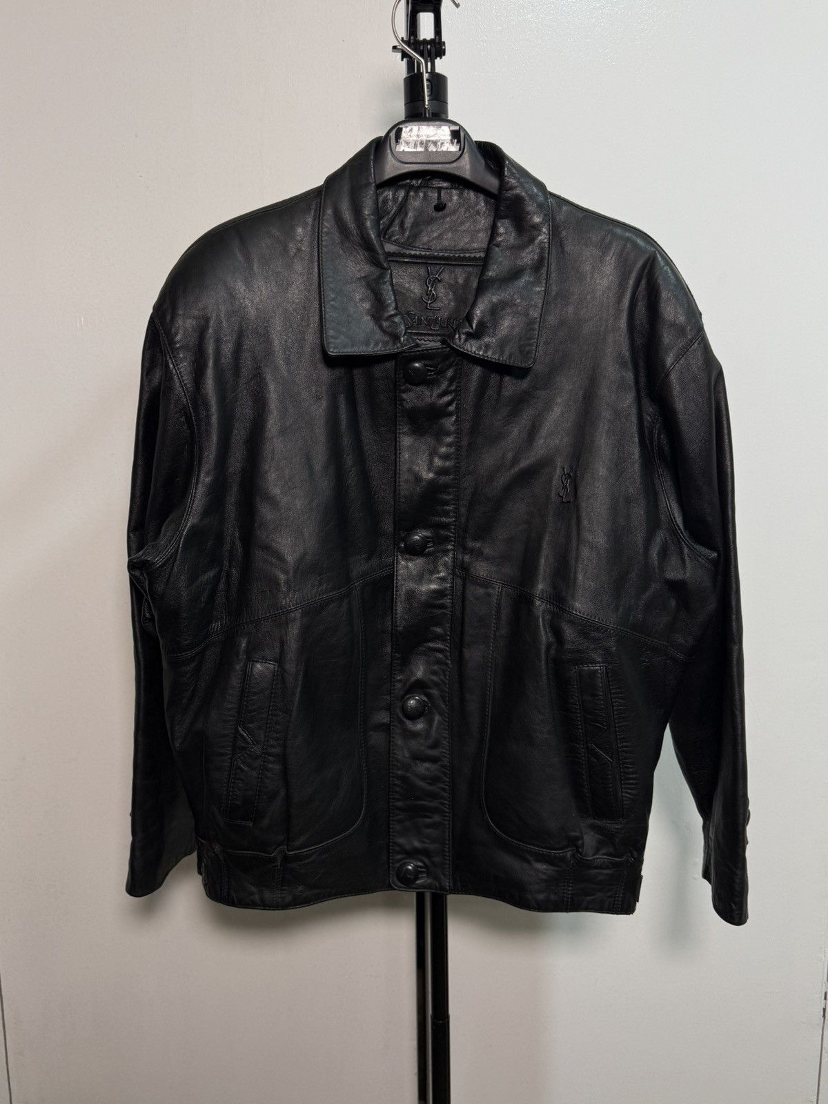 Yves Saint Laurent YSL vintage leather jacket Size US XL / EU 56 / 4 - 1 Thumbnail