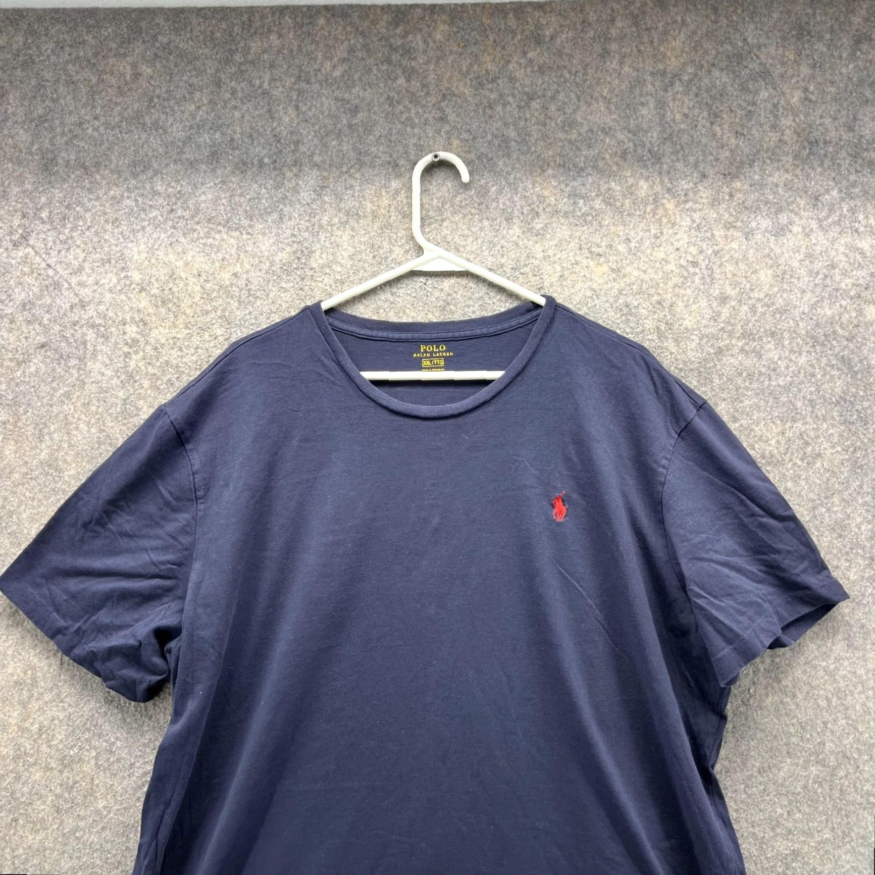 Ralph Lauren VINTAGE Polo Ralph Lauren Shirt Men 2XL Blue Navy Logo Crewneck Short Sleeve Polo Ralph Lauren Shirt Mens XXL Regular Fit Size US XXL / EU 58 / 5 - 2 Thumbnail