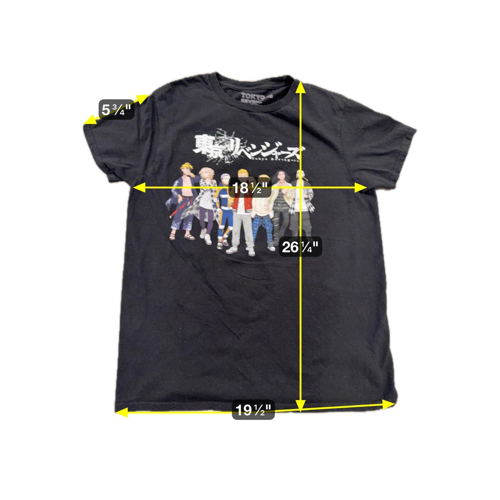 Designer Crunchyroll Tokyo Revengers Anime Graphic T-Shirt Black - M Size US L / EU 52-54 / 3 - 4 Thumbnail