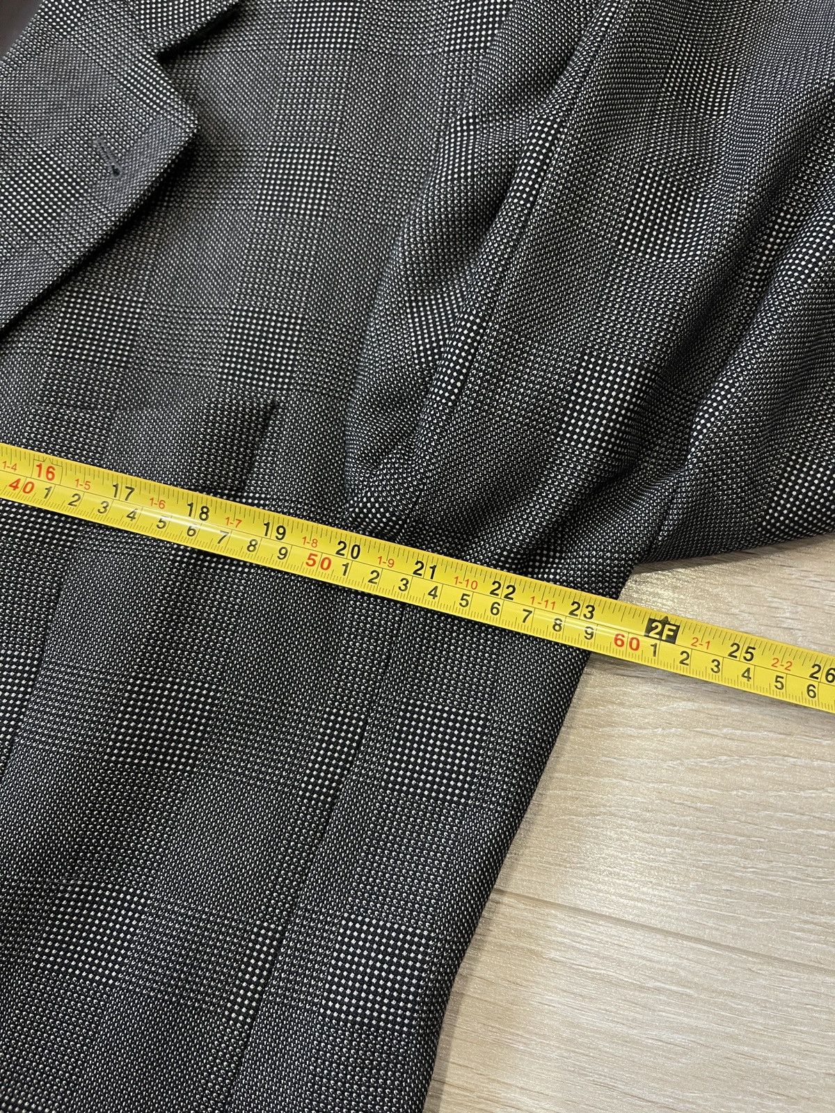Valentino Vintage Valentino Uomo Grey Brown Plaid Wool Blazer Jacket Size 44R - 16 Thumbnail
