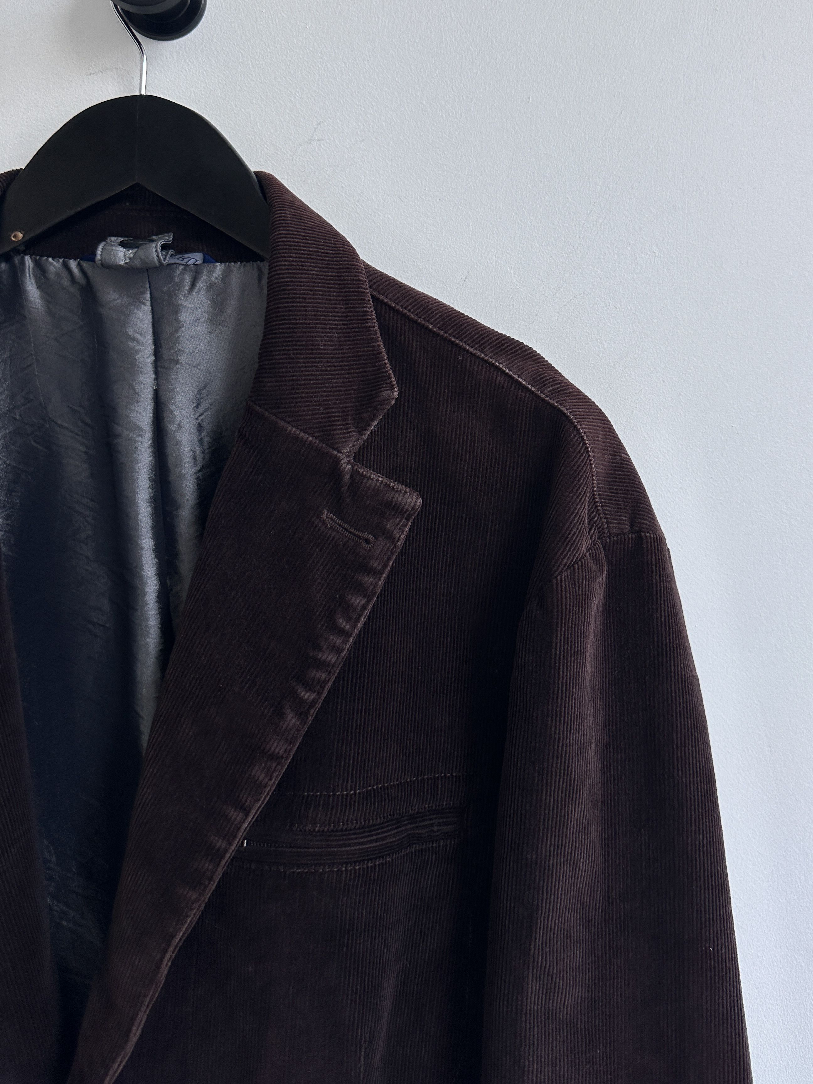 Trussardi Trussardi Brown Corduroy Blazer Jacket Size 54R - 4 Thumbnail
