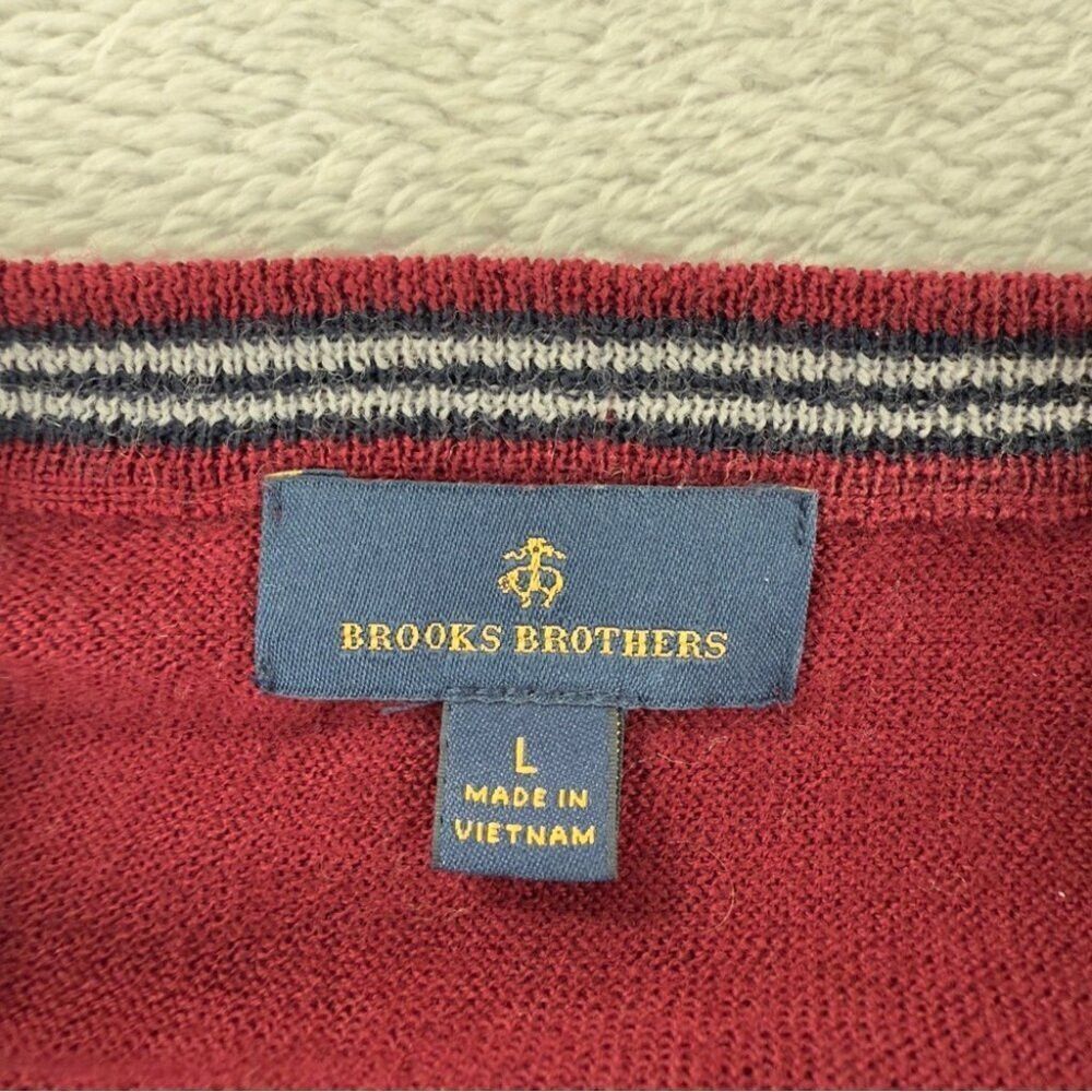 Brooks Brothers Brooks Brothers Men's Size Large 100% Merino Wool Red Sweat Size US L / EU 52-54 / 3 - 2 Thumbnail