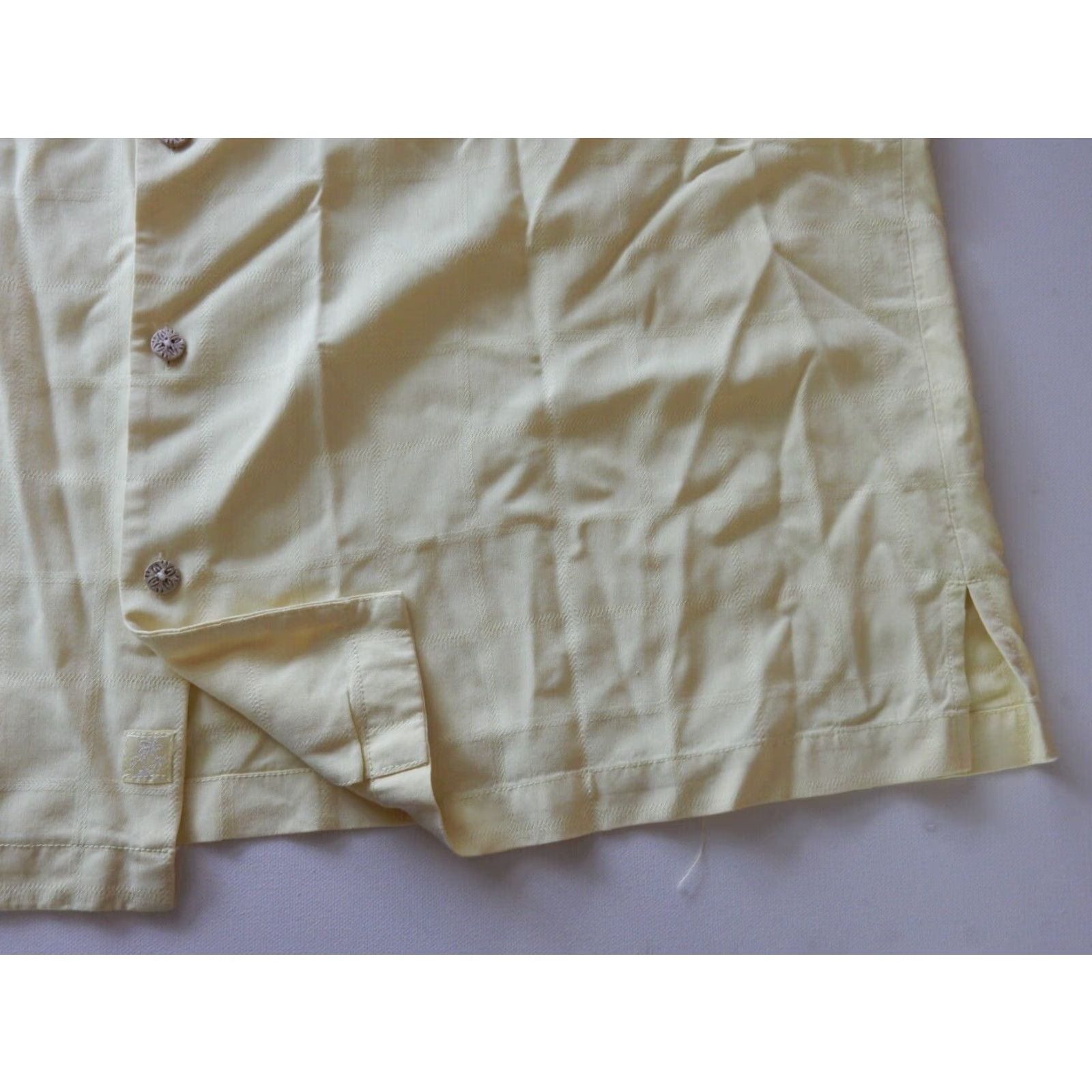 Tommy Bahama Tommy Bahama Silk Hawaiian Shirt Yellow Short Sleeve Adult Large Mens Size US L / EU 52-54 / 3 - 3 Thumbnail