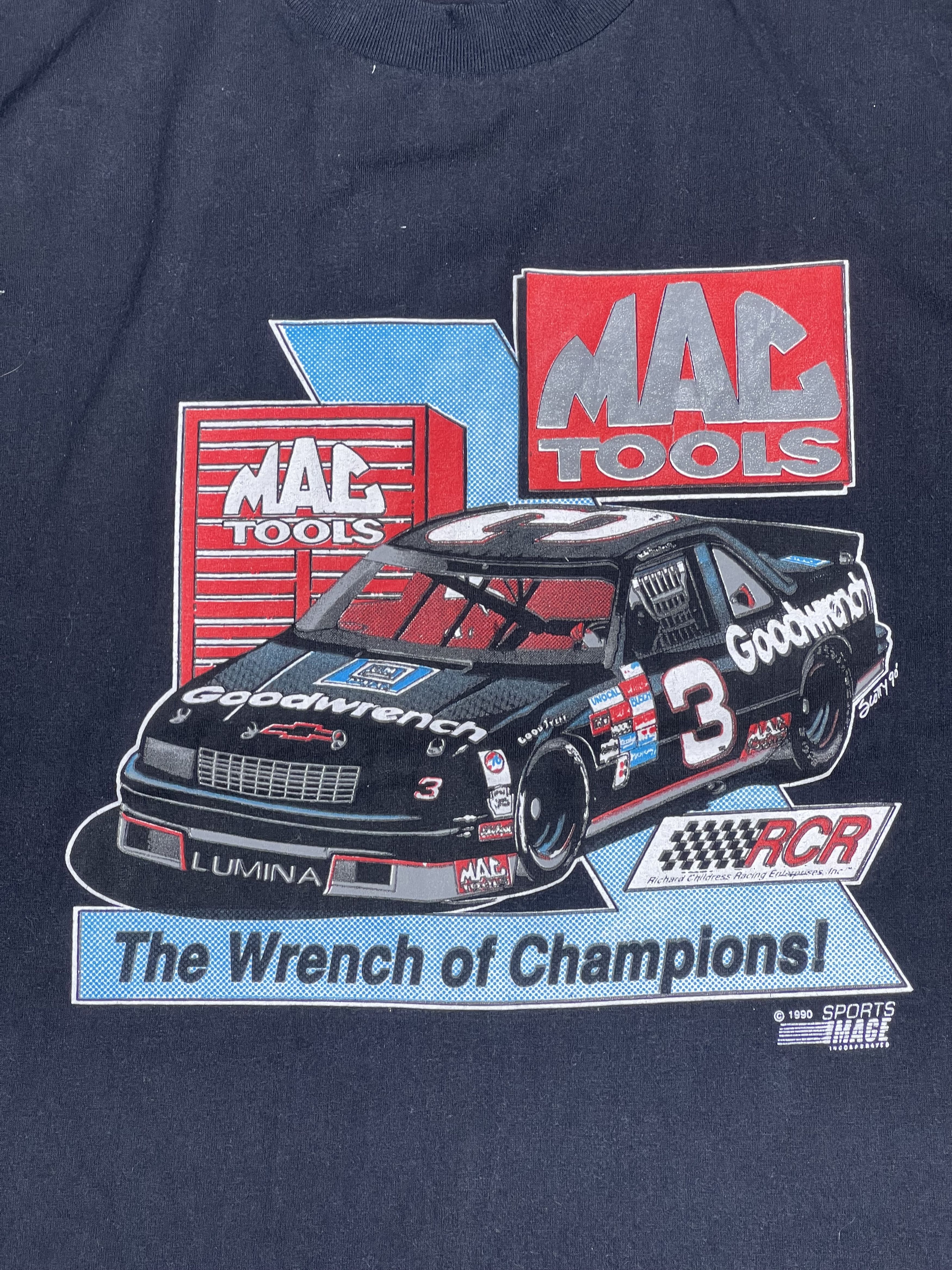 NASCAR Vintage 90s NASCAR Mac Tools Sponsor Art Tee (XL) GTMD915 Size US XL / EU 56 / 4 - 2 Thumbnail