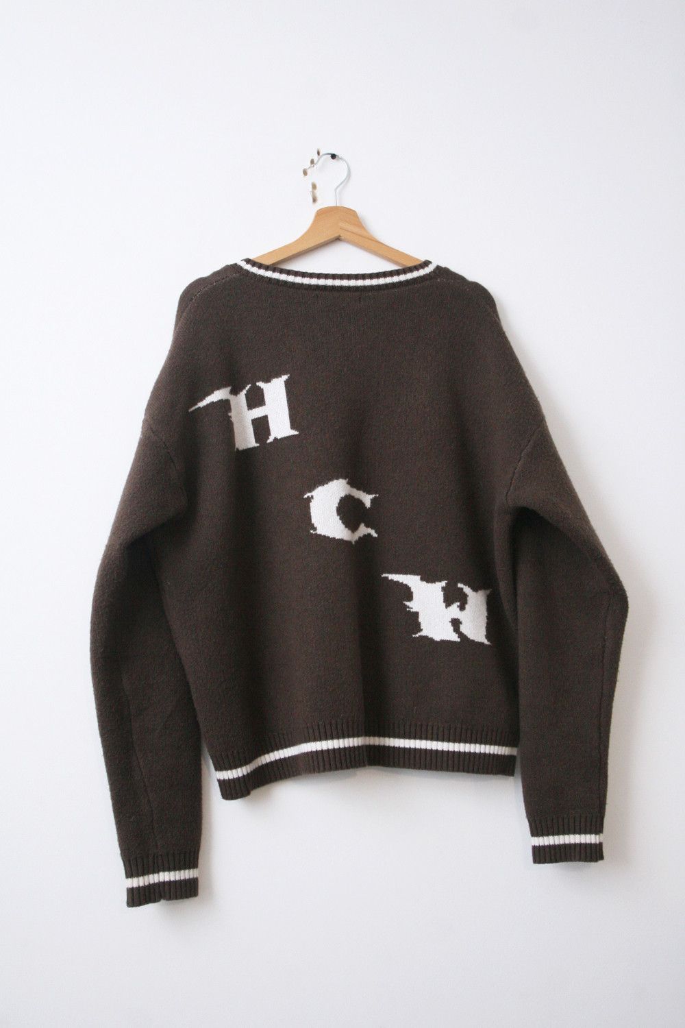 Other Heaven Can Wait Reaper Knit Boxy Fit Brown Sweater Jumper L Size US L / EU 52-54 / 3 - 3 Thumbnail