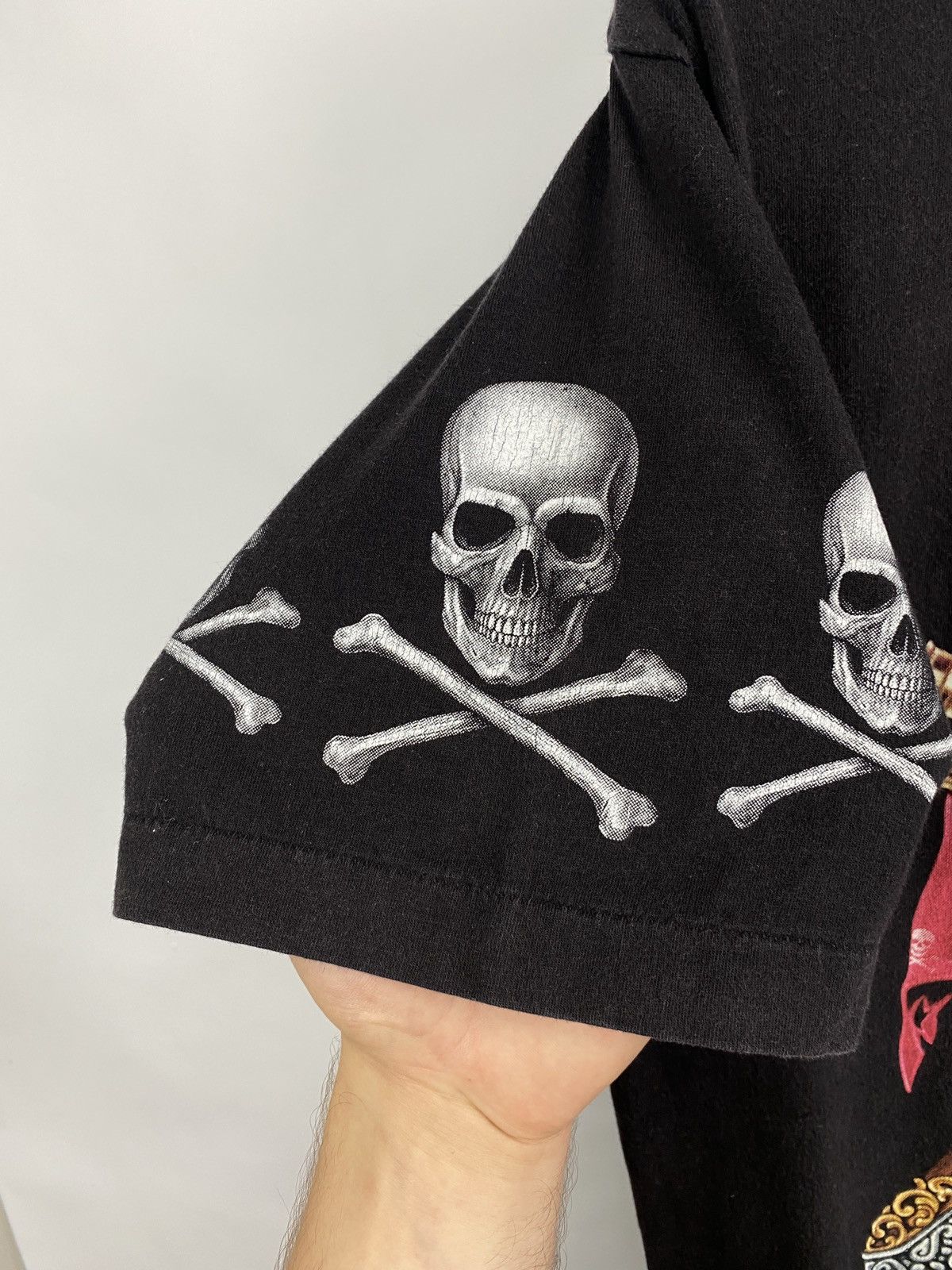 4GSELLER 💀 Vintage 90s Skull Death Pirate Bones Rare T-Shirt Retro Size US M / EU 48-50 / 2 - 5 Thumbnail