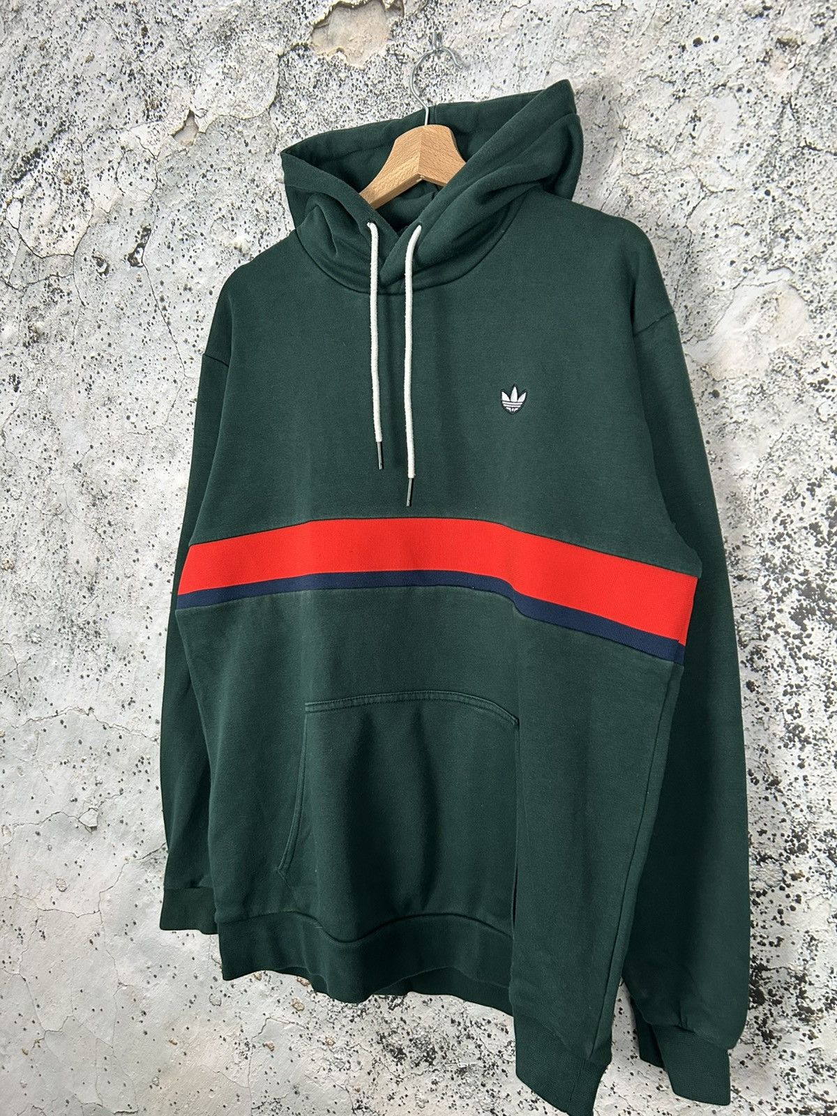 Adidas Adidas Sportswear Green Hoodie Streetwear Drill Rap Baggy Size US L / EU 52-54 / 3 - 2 Thumbnail