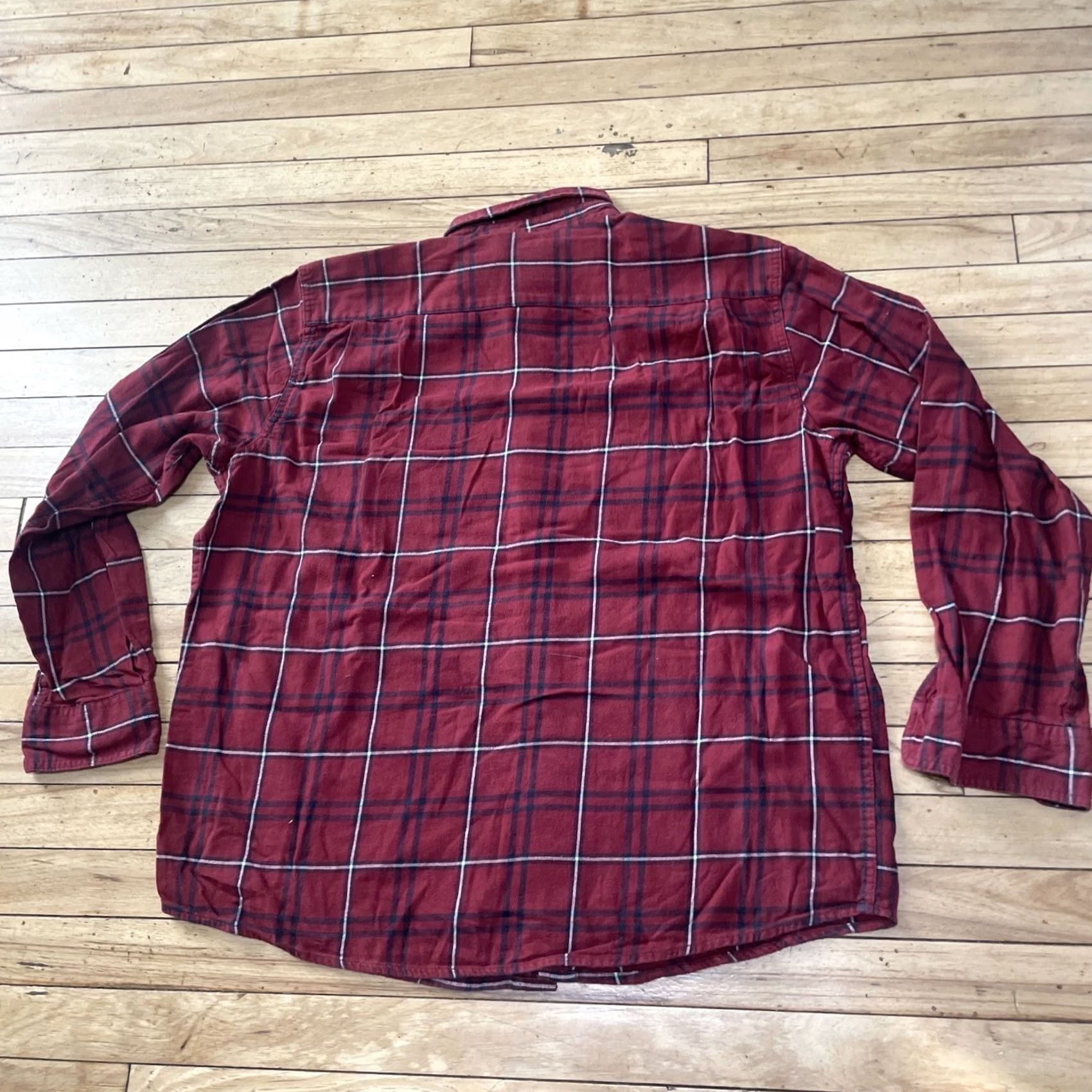 Wrangler VINTAGE Wrangler Authentic Button Shirt Men XL Western Red Plaid Flannel Classic XL 50" Size US XL / EU 56 / 4 - 2 Thumbnail