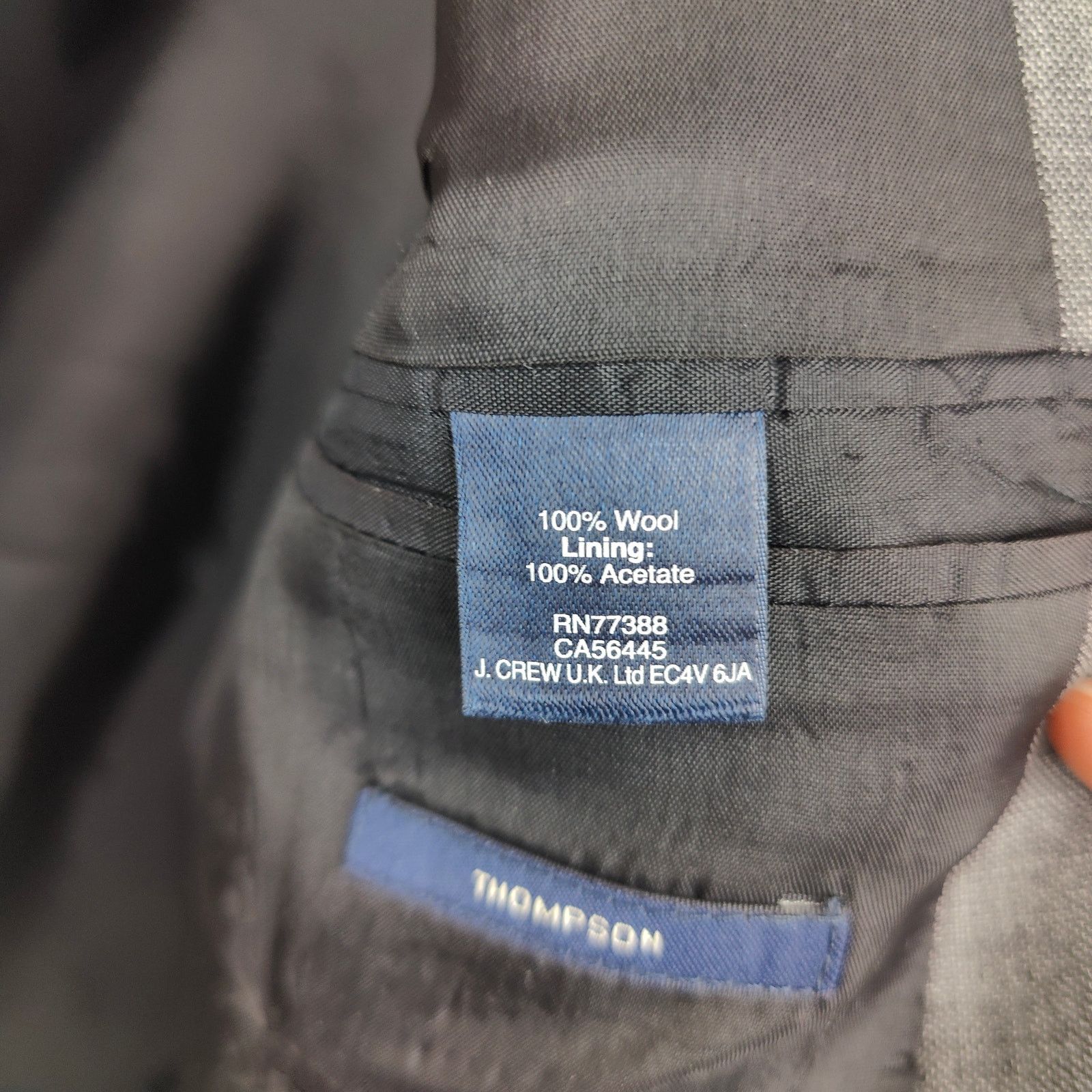 J.Crew J Crew Thompson Wool Blazer Mens 40R Gray Preppy Suit Size 40R - 7 Thumbnail