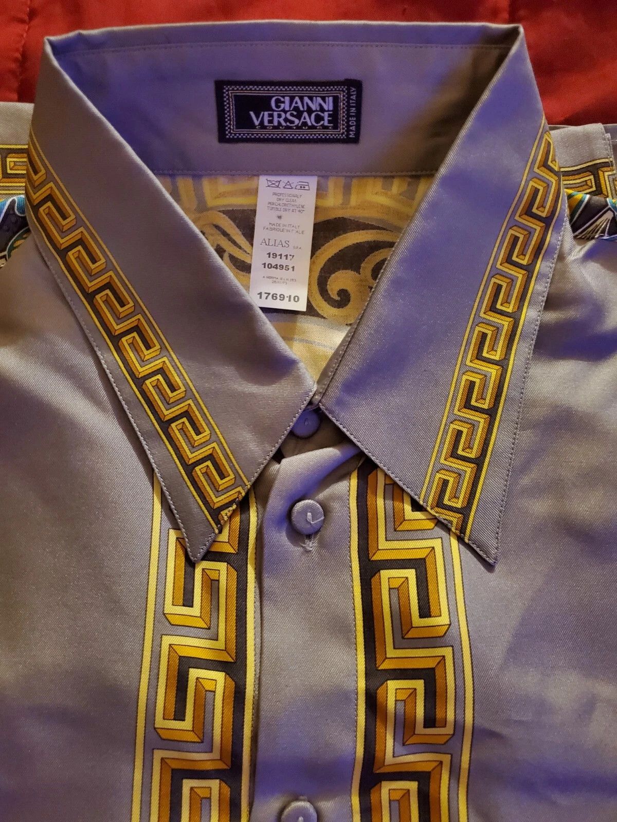 Versace Vtg Gianni Versace Silk Shirt Size US L / EU 52-54 / 3 - 4 Thumbnail