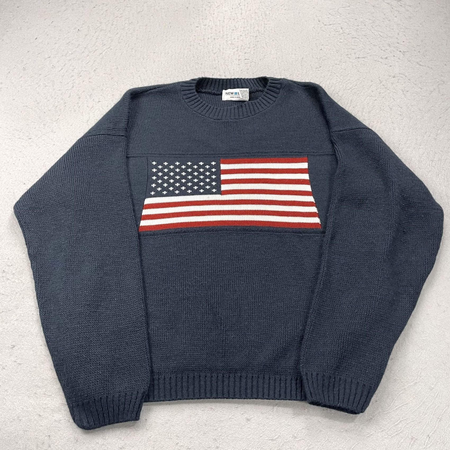 New Era VINTAGE New Era Sweater Mens L Blue USA 90s Crewneck Knit Pullover Logo Chill Glory USA 90s Mens Size US L / EU 52-54 / 3 - 2 Thumbnail