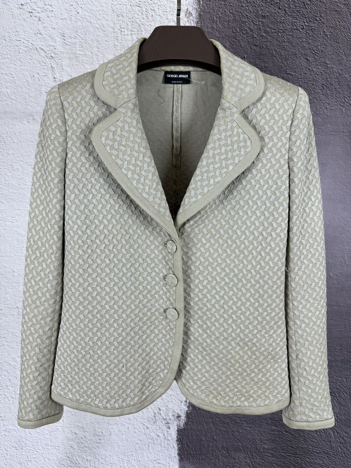 Armani Giorgio Armani 3 Button Blazer Jacket Cotton Silk Stretch Size M / US 6-8 / IT 42-44 - 2 Thumbnail