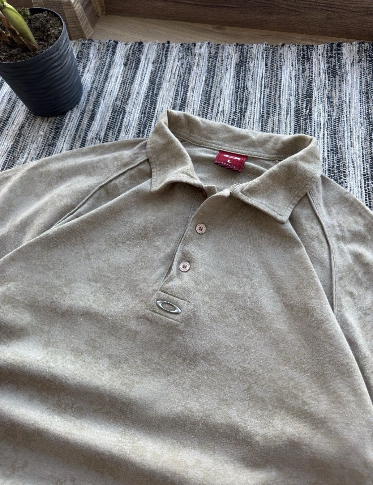 Oakley OAKLEY Vintage Center Metal Monogram Skull 90s Polo T Shirt Size US L / EU 52-54 / 3 - 9 Thumbnail