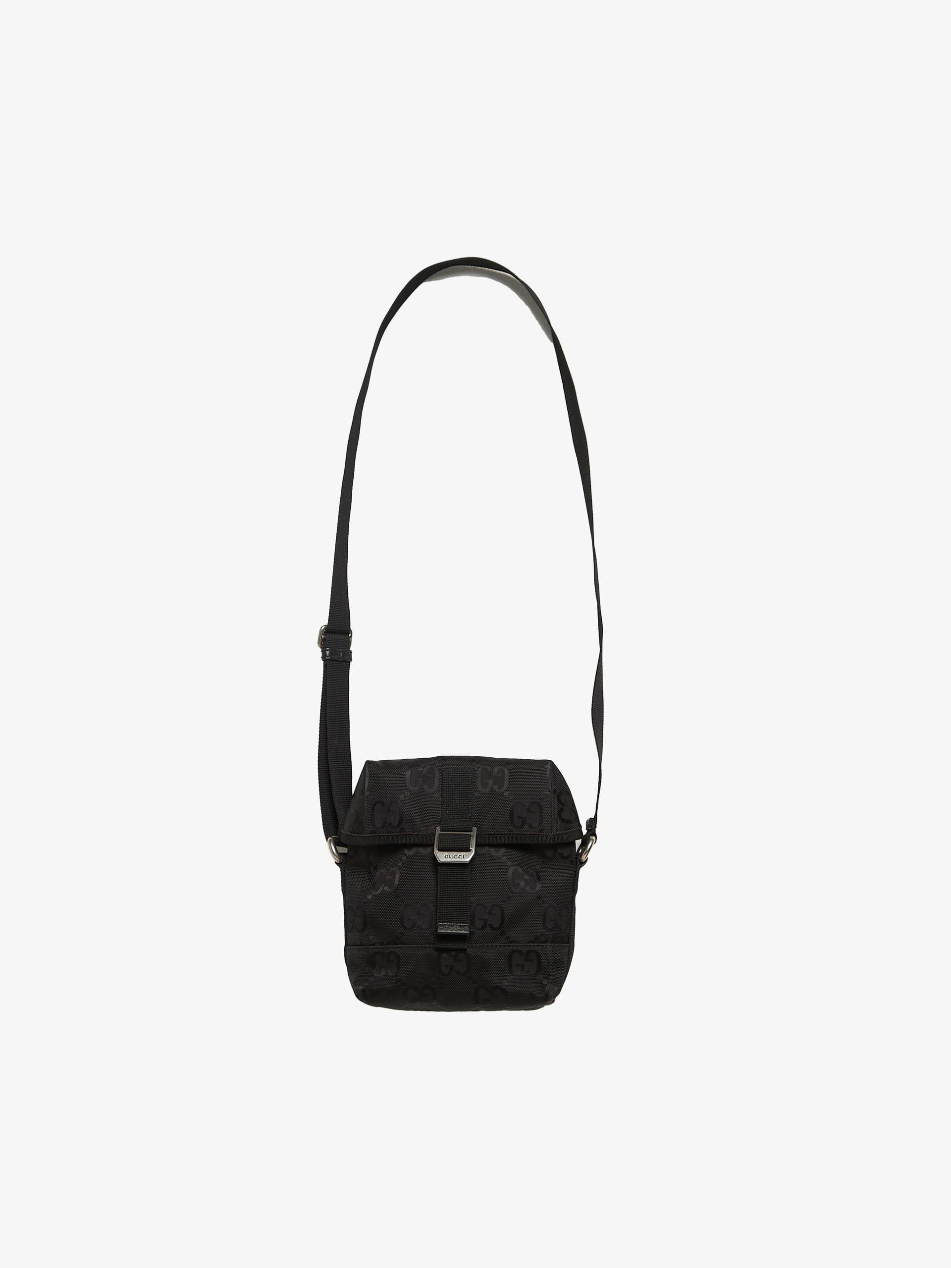 Gucci Black Monogram Embossed Nylon Bag Size ONE SIZE - 1 Thumbnail