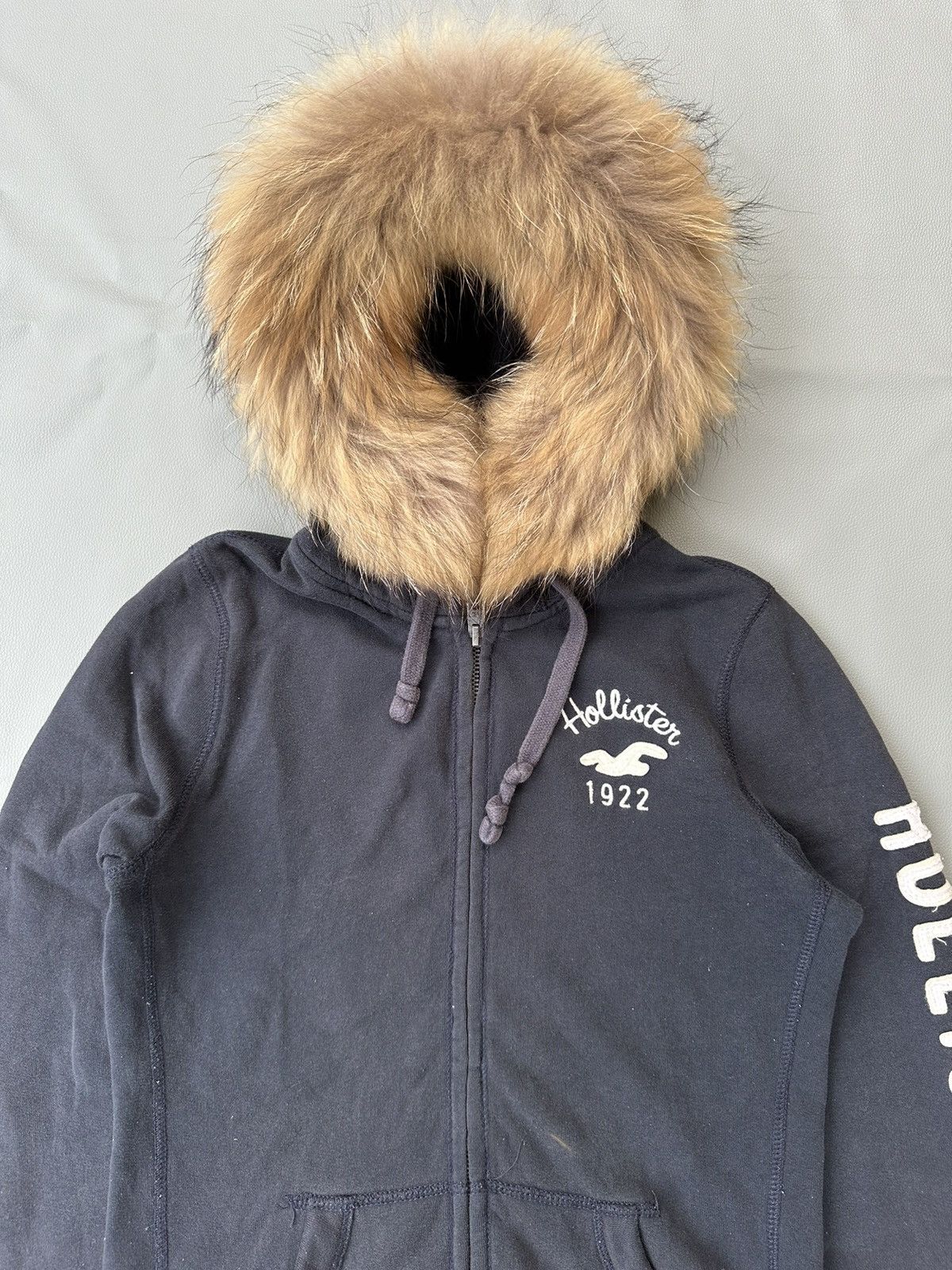 Hollister CRAZY FADED HOLLISTER DISTRESSED ZIP FUR HOODIE LGB STYLE Size XS / US 0-2 / IT 36-38 - 3 Thumbnail