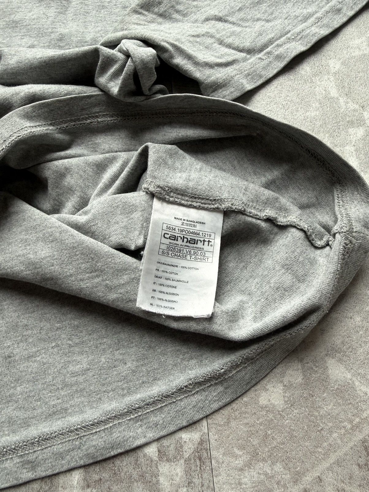 Carhartt Carhartt WIP Chase T-Shirt — Heather Grey Size US M / EU 48-50 / 2 - 3 Thumbnail