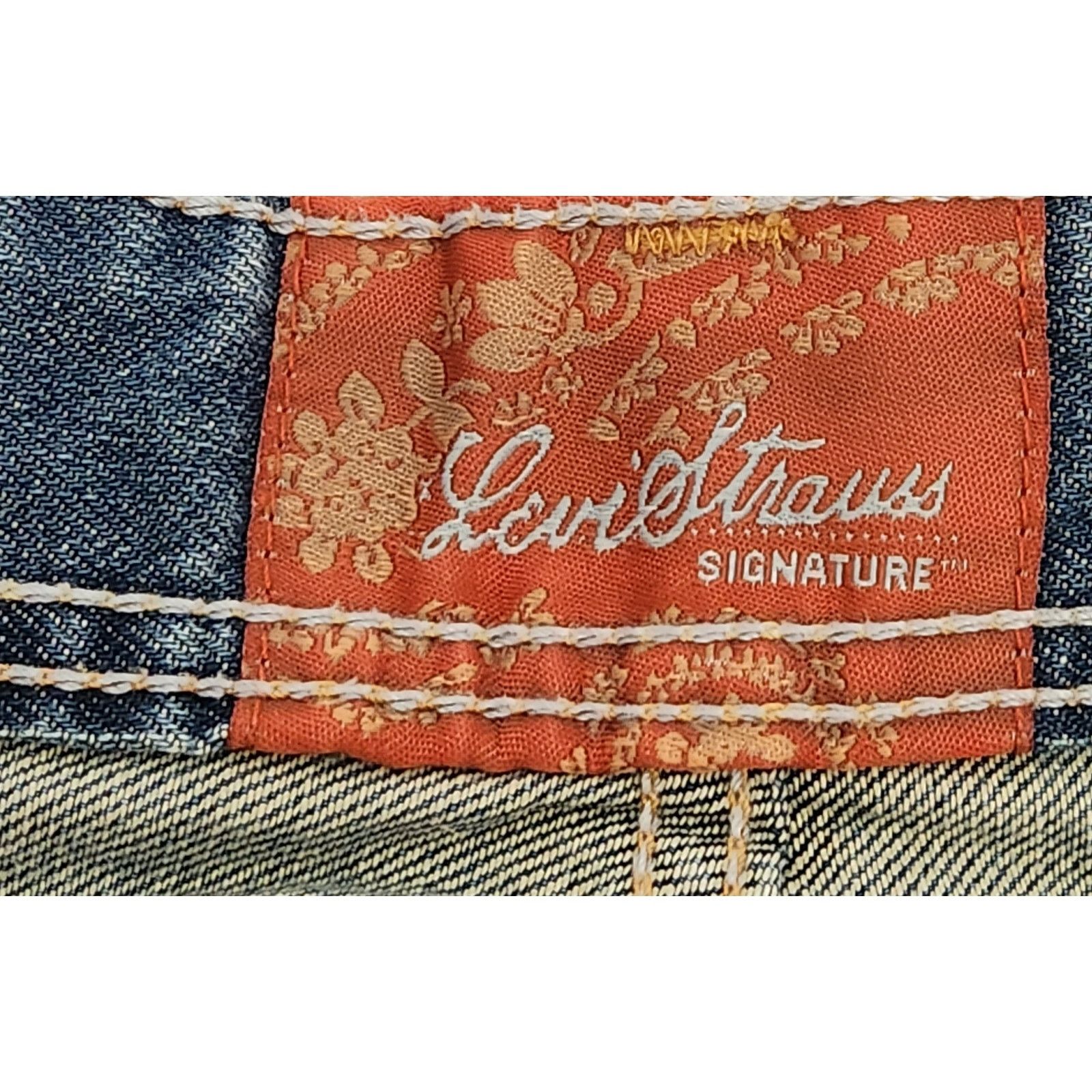 Other Levi Strauss Signature Blue Embroidered Cropped Jeans 14 Size 36" / US 14 / IT 50 - 4 Thumbnail