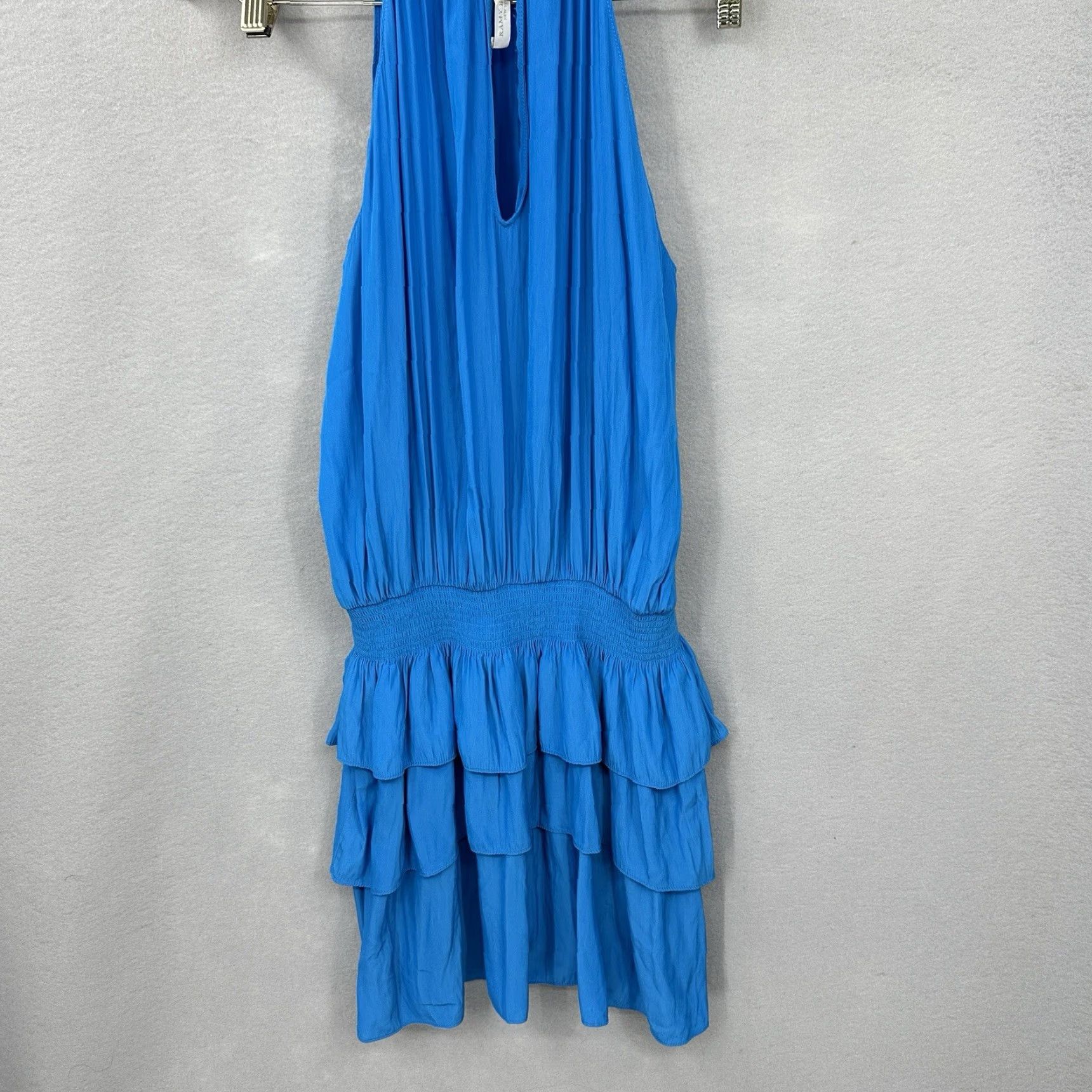 Ramy Brook Ramy Brook Mini Dress Womens M Blue Smocked Waist Tiered Quiet Luxury Preppy Size M / US 6-8 / IT 42-44 - 4 Thumbnail