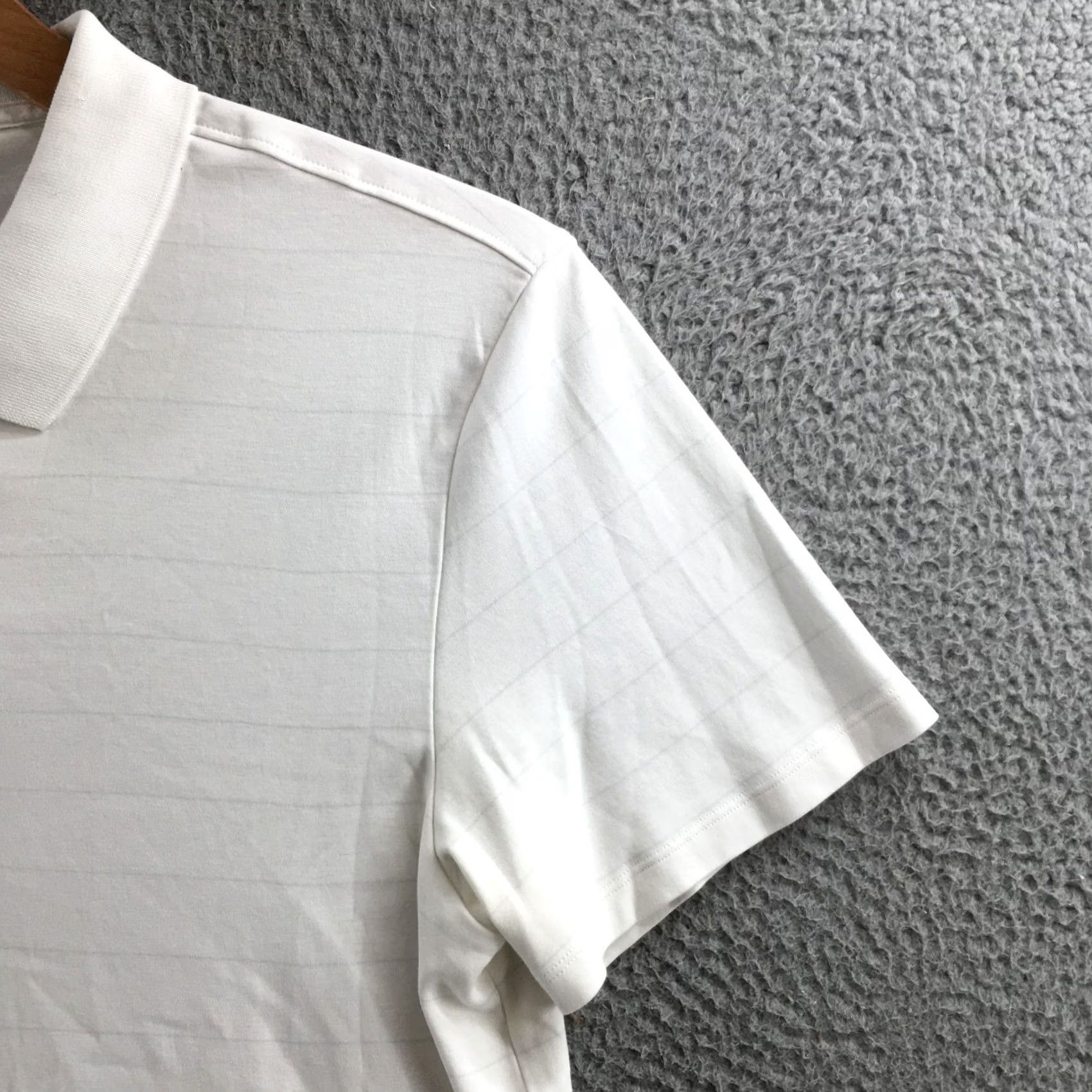 Calvin Klein Calvin Klein Polo Shirt Mens XL White Stripe Cotton Short Sleeve Collared Casual Size US XL / EU 56 / 4 - 4 Thumbnail