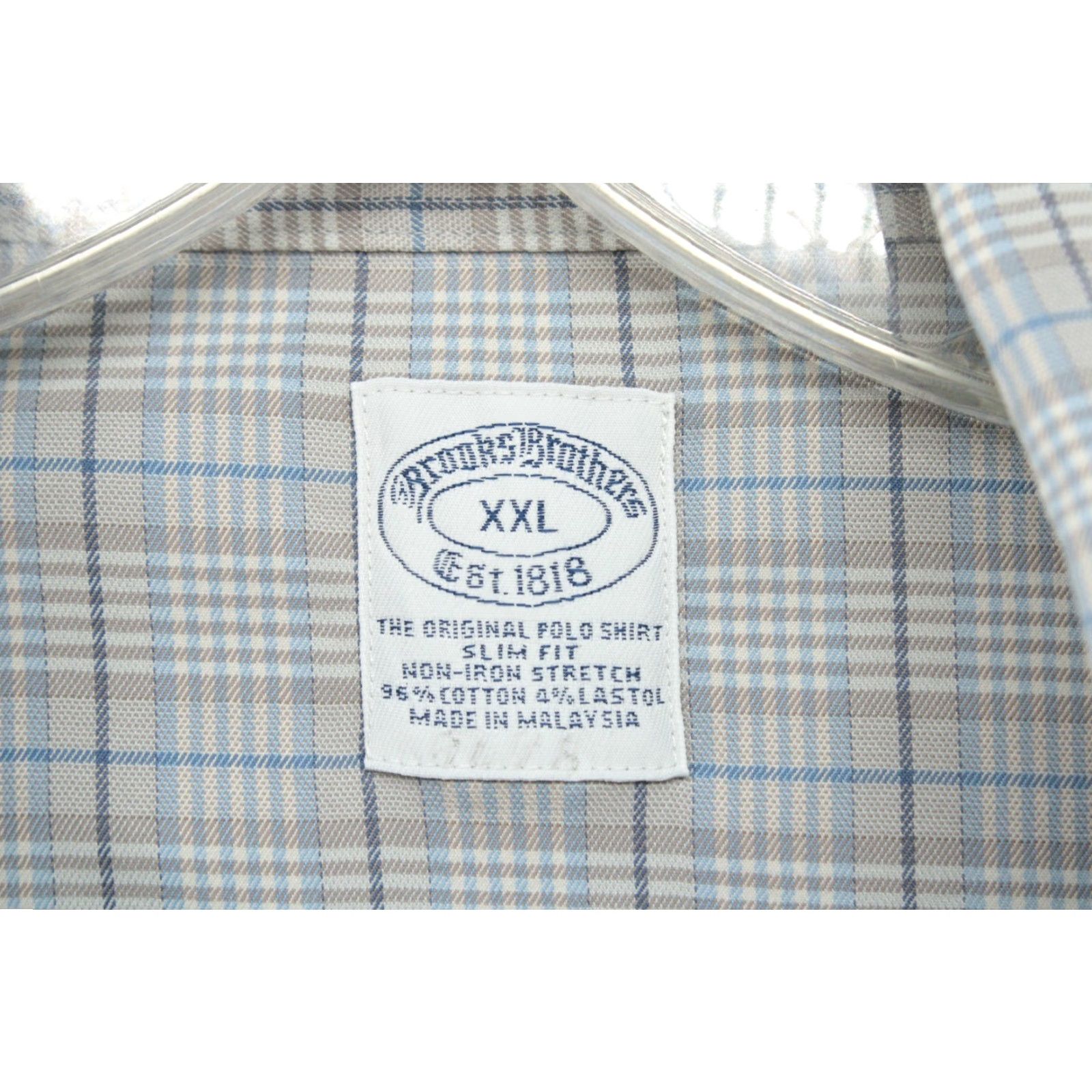 Brooks Brothers VINTAGE Brooks Brothers 1818 Slim Fit Shirt Men 2XL Plaid Gray Blue Long Sleeve Preppy Size US XXL / EU 58 / 5 - 5 Thumbnail