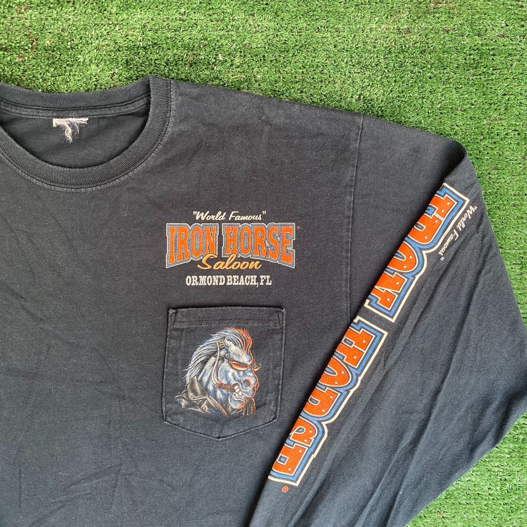 Vintage Vintage Y2K Iron Horse Saloon Shirt Punk Long Sleeve Tee Size US L / EU 52-54 / 3 - 2 Thumbnail
