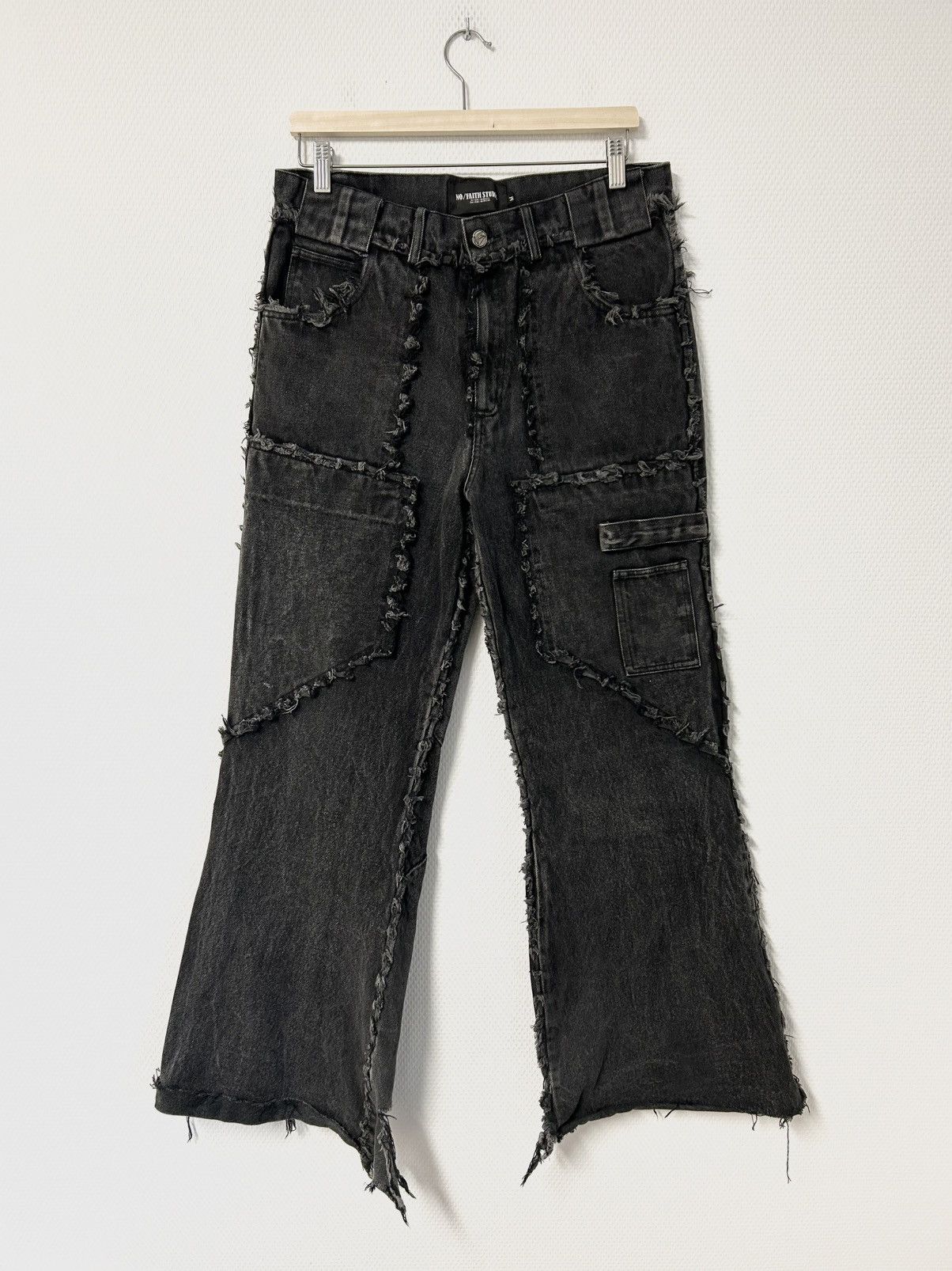 No Faith Studios Flared Denim | Grailed