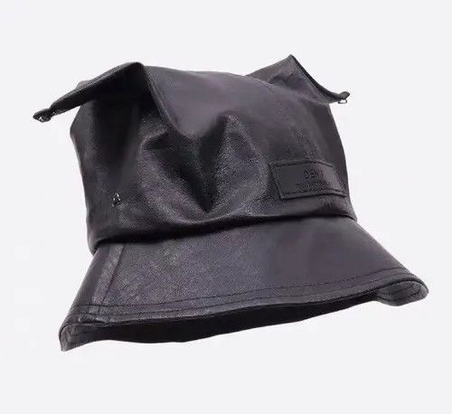 Other Y2k punk cat ears pu leather bucket hat aesthetic Size ONE SIZE - 4 Thumbnail