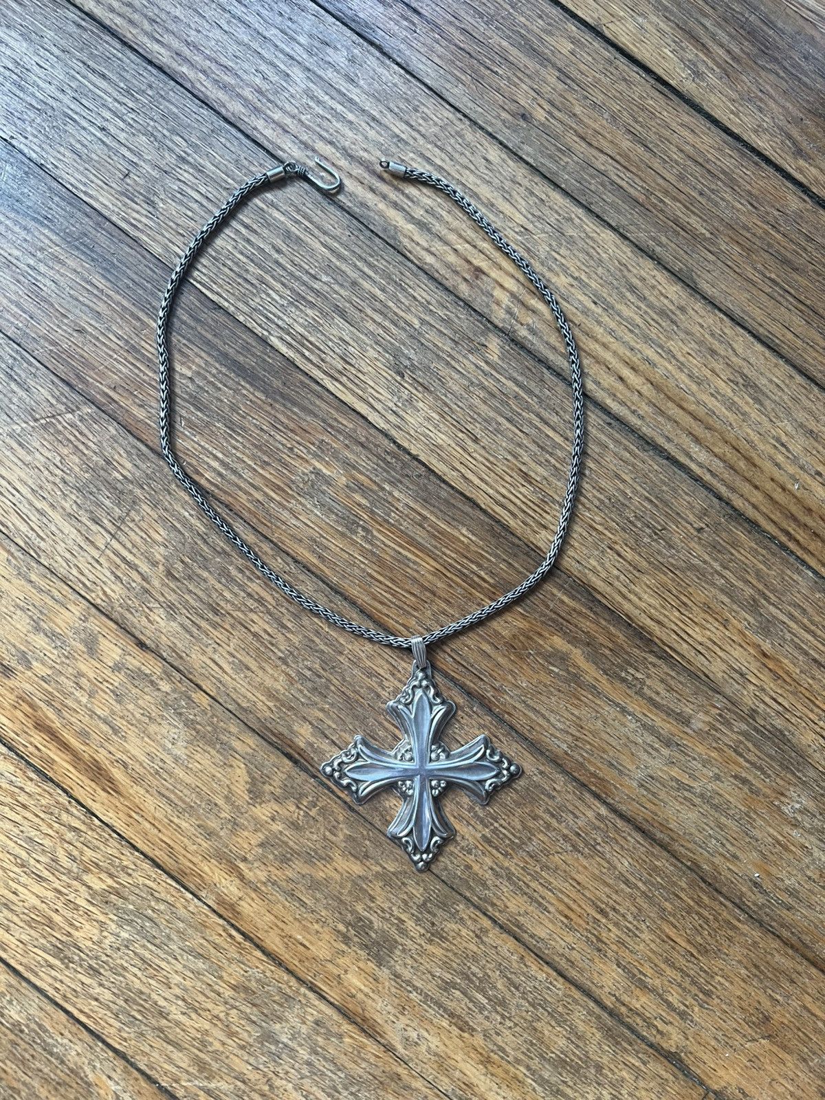 Vintage Vintage 1991 Sterling Silver cross necklace Size ONE SIZE - 2 Thumbnail