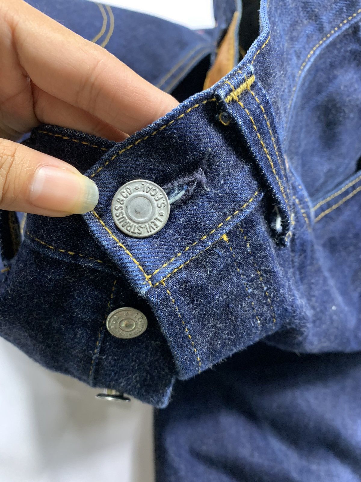 Levi's Vintage Clothing Vintage Levis 201XX Big E Selvedge Button Denim Jeans Size US 30 / EU 46 - 12 Thumbnail