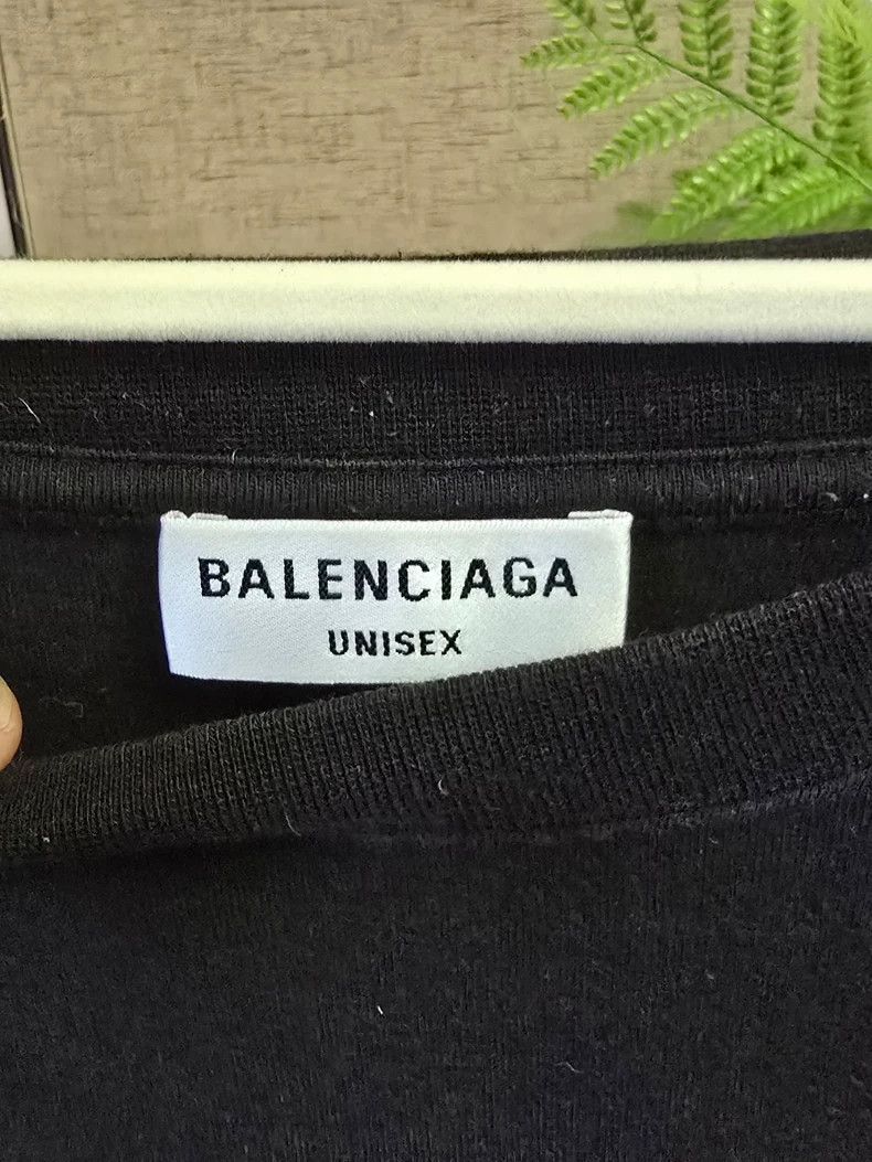 Balenciaga Balenciaga Crystal Glitter Slogan Short Sleeve Size US M / EU 48-50 / 2 - 3 Thumbnail