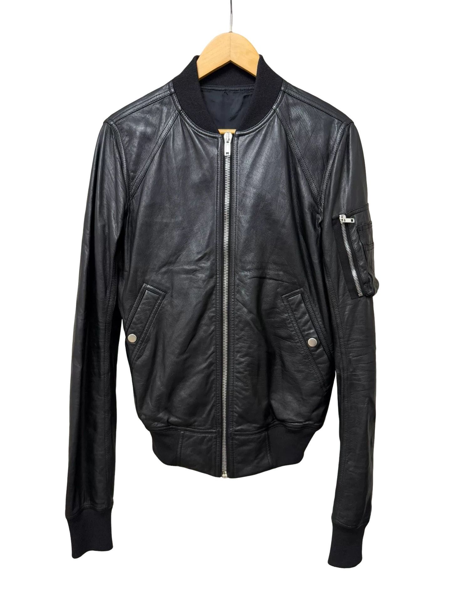 Rickowens leather bomber サイズ52 Rick Owens Rick Owens Sample Performa Bomber Sample Size 52 | Grailed