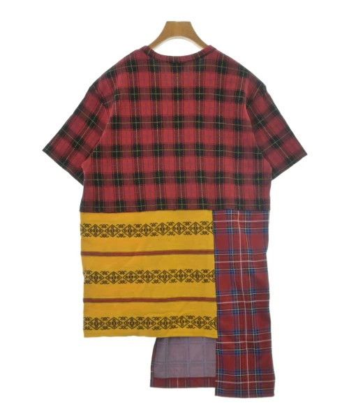 Comme des Garcons Homme Plus T-Shirts Check Cotton Short Sleeve Red x Black x Yellow Size US L / EU 52-54 / 3 - 2 Thumbnail