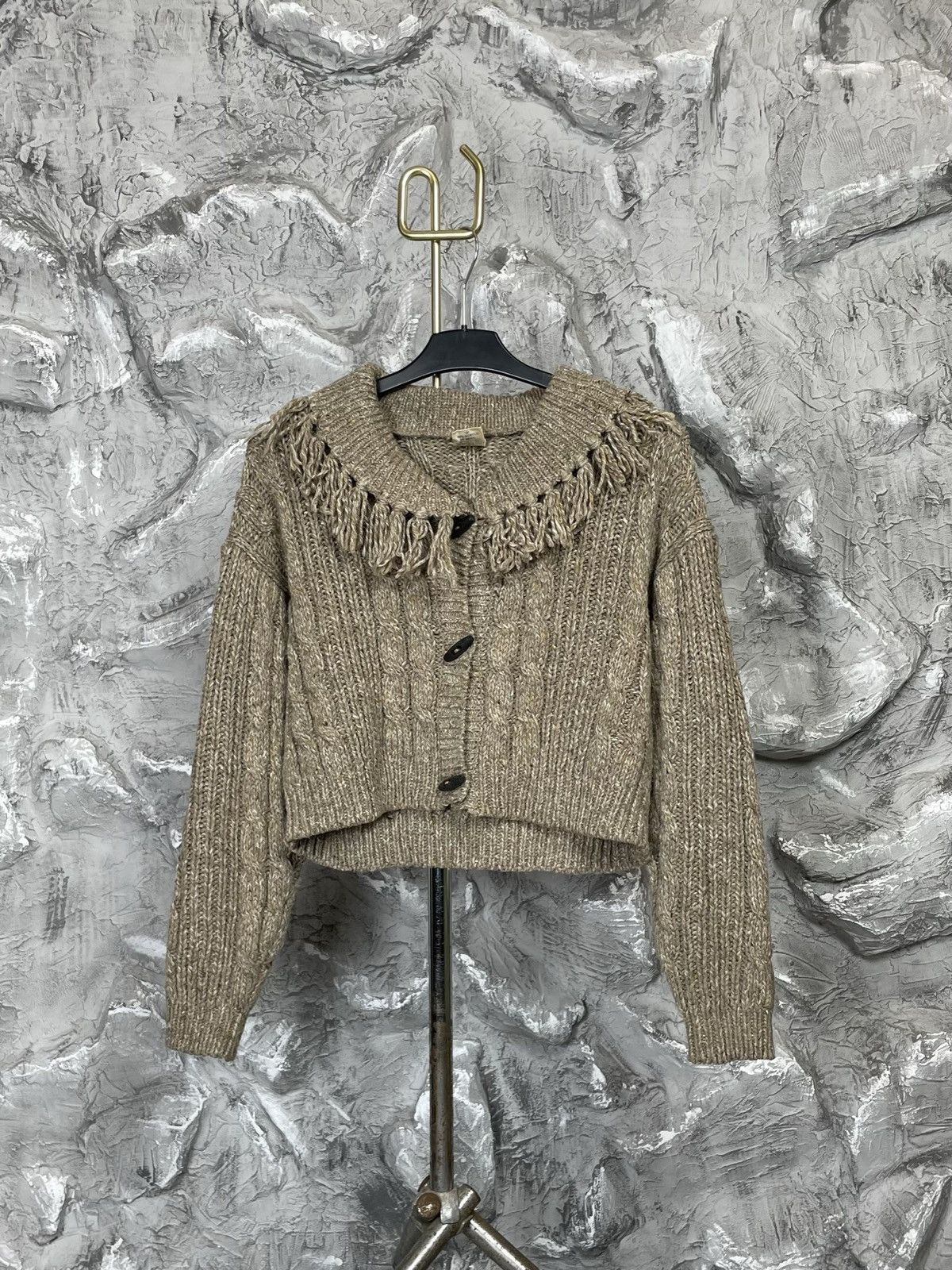 Junya Watanabe × Vintage Vintage 80s Knit Cropped Cardigan Kapital Japanese Style Size US M / EU 48-50 / 2 - 3 Thumbnail
