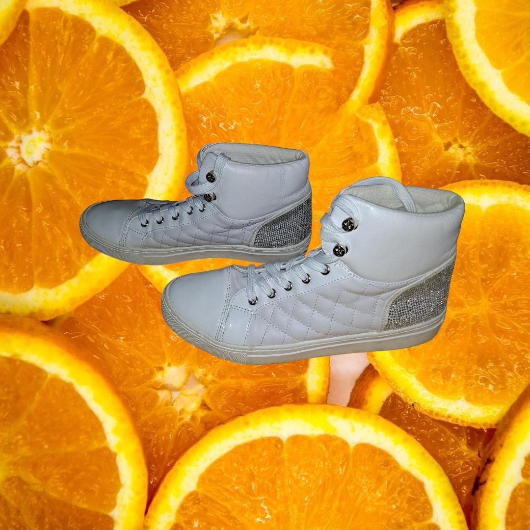 Other Guess White HIgh Tops with Rhinestones and Quilted Sides Siz Size ONE SIZE - 4 Thumbnail