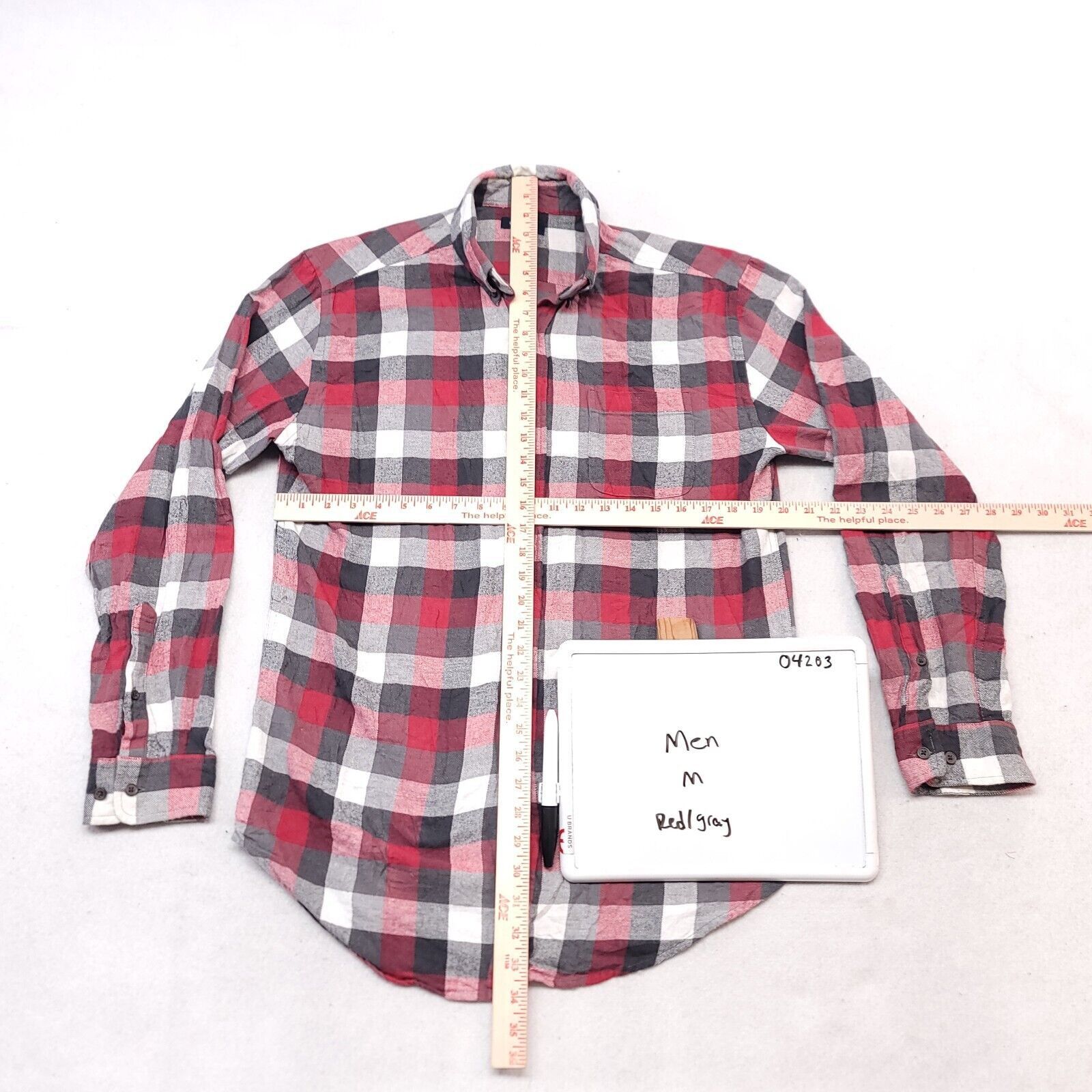 Croft & Barrow Croft & Barrow Gingham Flannel Shirt Mens Size Medium M Red Size US M / EU 48-50 / 2 - 6 Thumbnail