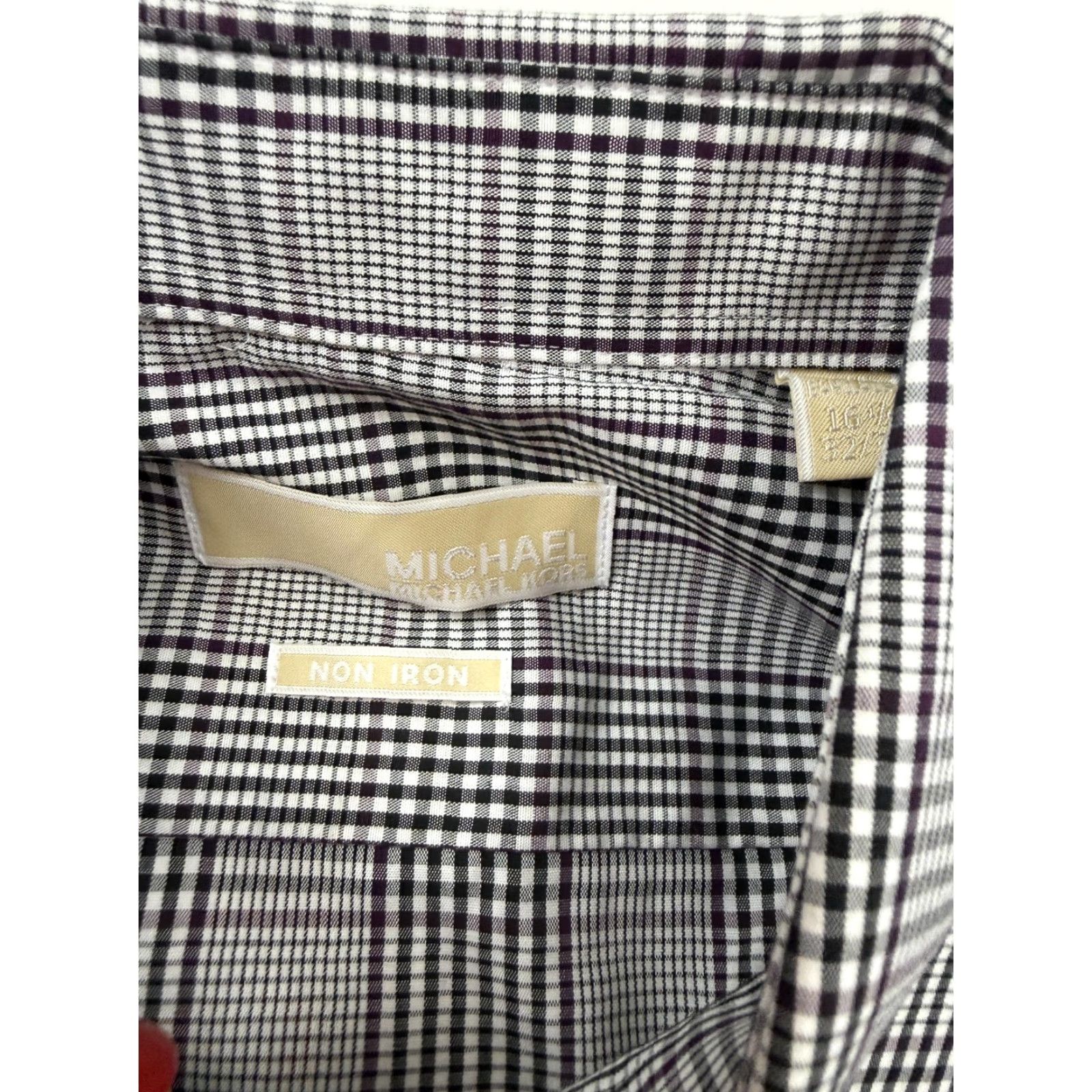 Michael Kors Michael Kors Shirt Mens 16.5 32/33 Gray Plaid Regular Fit Non-Iron Dress Top Size US XL / EU 56 / 4 - 3 Thumbnail
