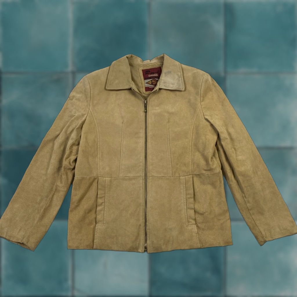 Vintage Reed Sportswear Leather Jacket Women's M Brown Lined Long Sleeve Vintage Size M / US 6-8 / IT 42-44 - 1 Thumbnail