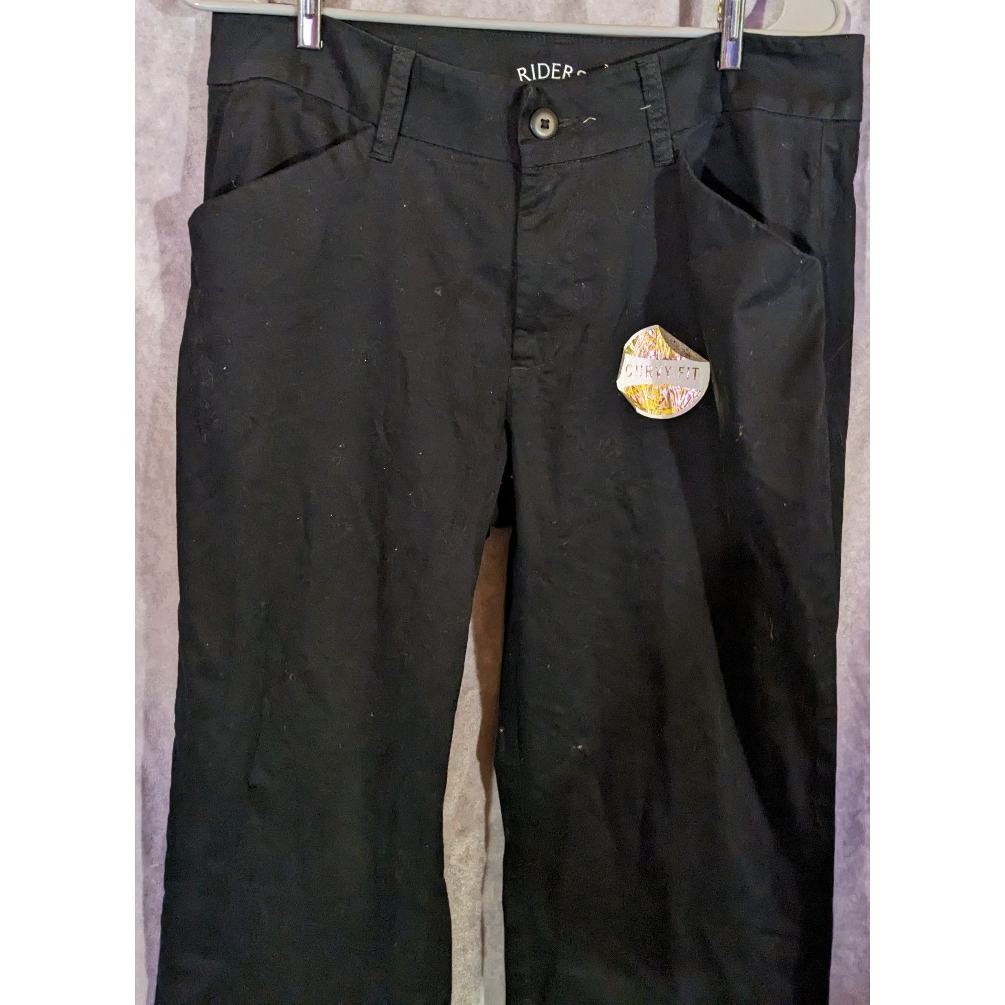 Lee Riders By Lee Curvy Fit Midrise Trouser Pants Black Size 14L Size 34" / US 12 / IT 48 - 5 Thumbnail