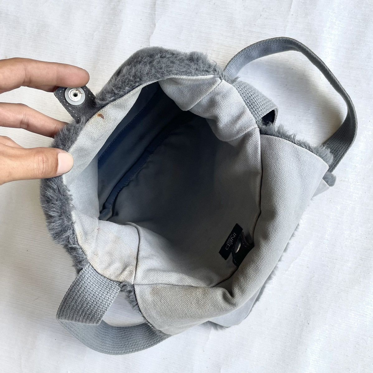 Designer × Japanese Brand × Yohji Yamamoto ❗️RARE ❗️Ined Homme Yohji Yamamoto Japan Furry Crossbody Size ONE SIZE - 9 Thumbnail