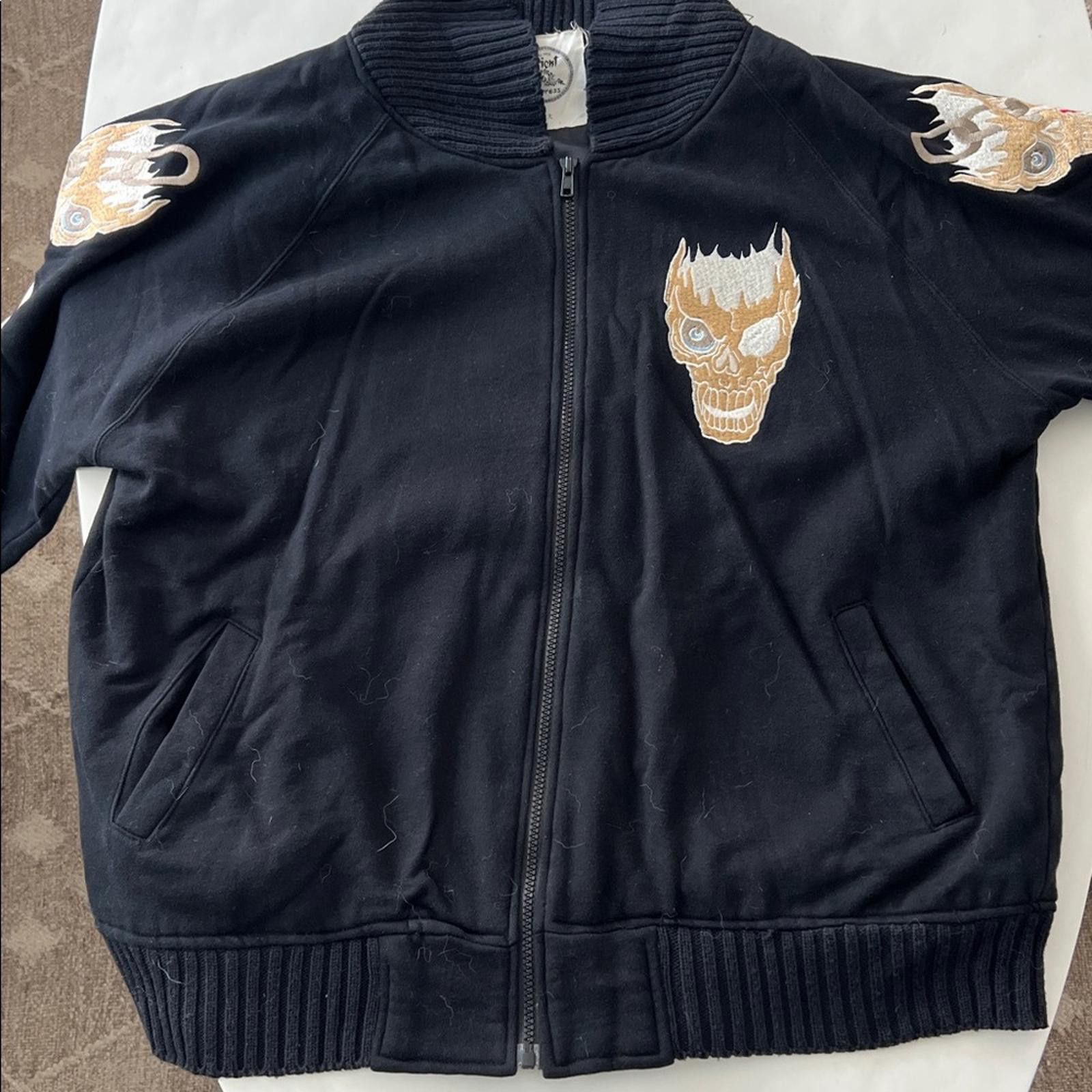 Other Orient Express Skull Sukajan Vintage Japanese Bomber Jacket Size US XL / EU 56 / 4 - 2 Thumbnail
