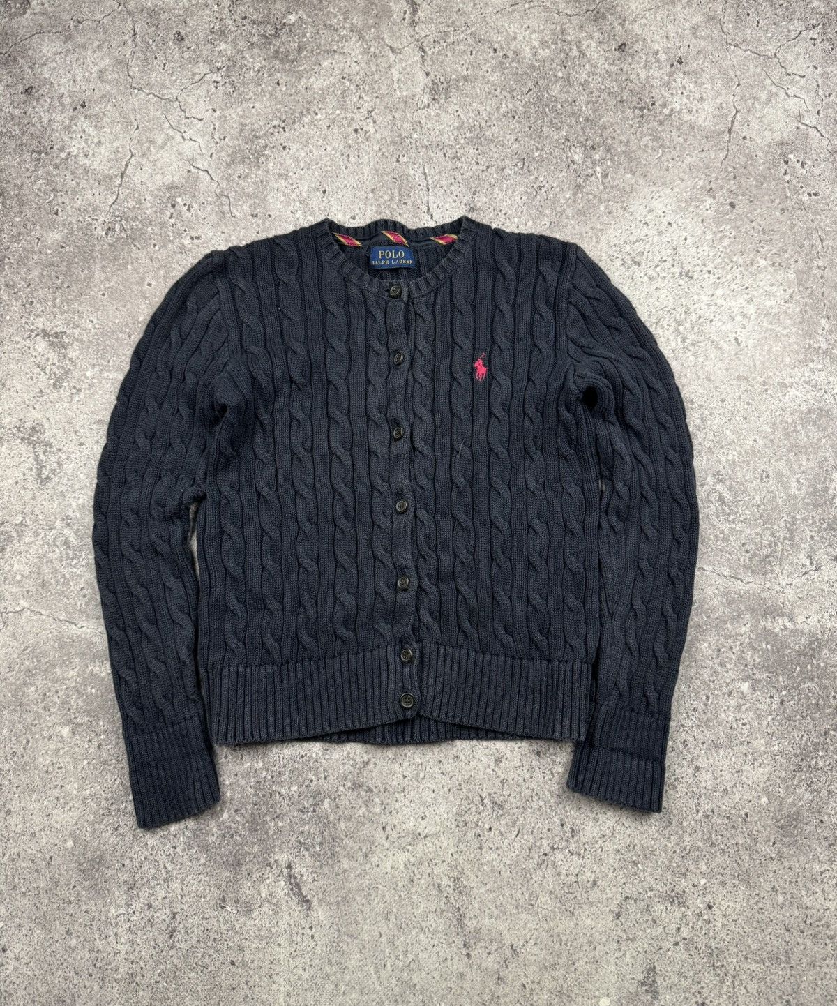 Polo Ralph Lauren Vintage Polo Ralph Lauren Navy Knitted Cardigan Sweater Y2K Size XS / US 0-2 / IT 36-38 - 1 Thumbnail