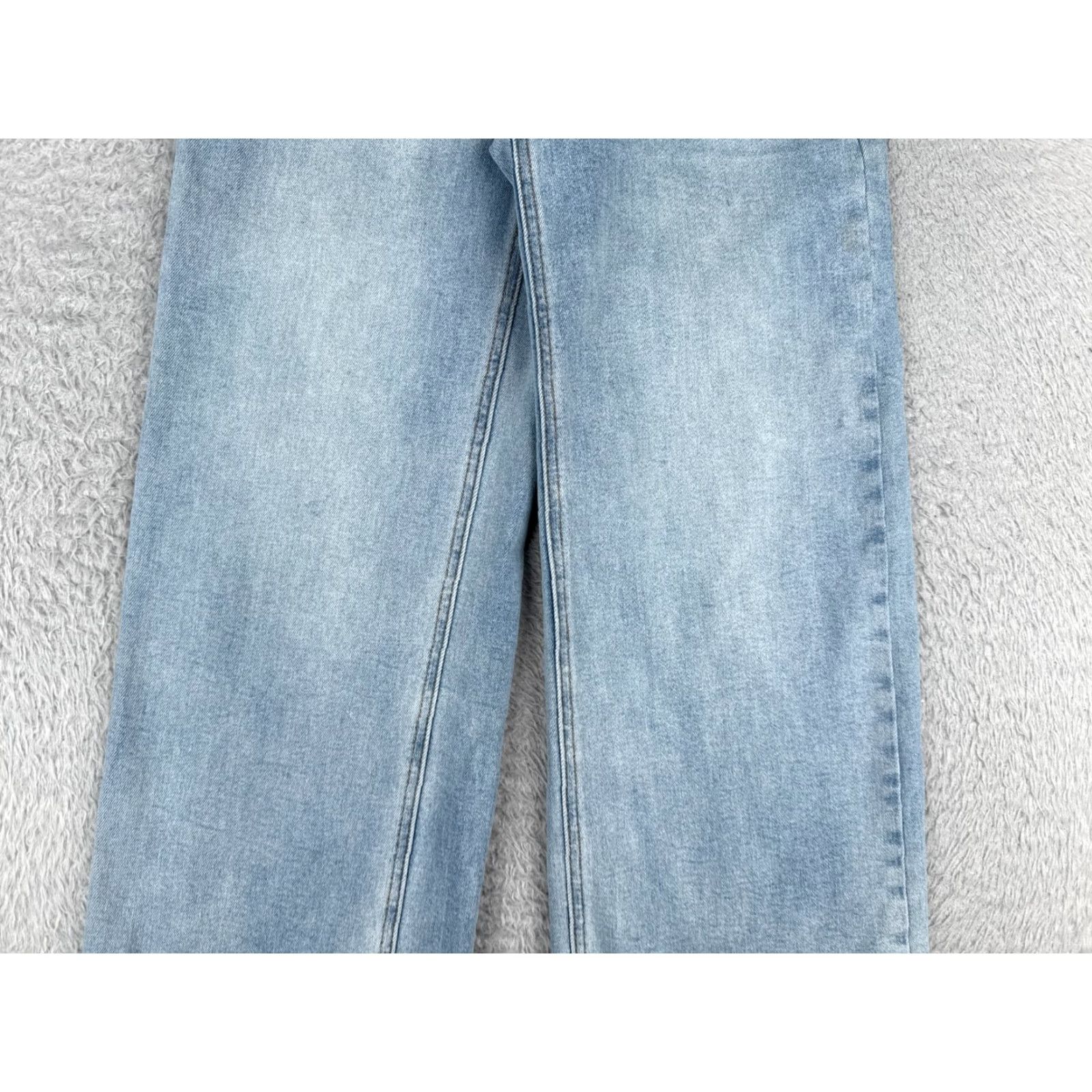 Vintage TNR Jeans Womens Jeans 26 Blue Denim Wide Leg Raw Hem Button Fly High Rise 25x26 Vintage No Size 26" / US 2 / IT 38 - 3 Thumbnail