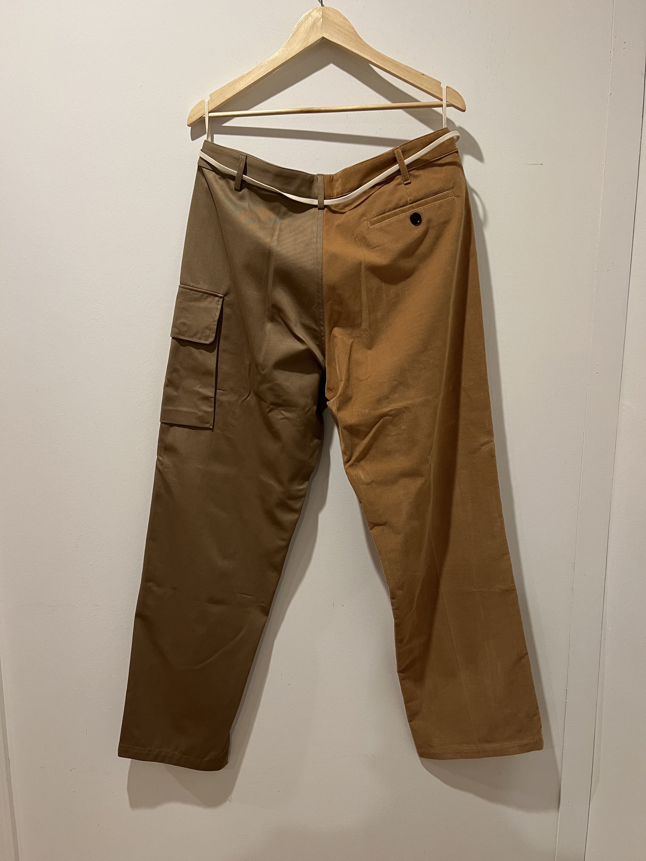 Marni Marni Two-Tone Panel Pants – Brown/Tan, Size 50 – Brand New Size US 34 / EU 50 - 2 Thumbnail