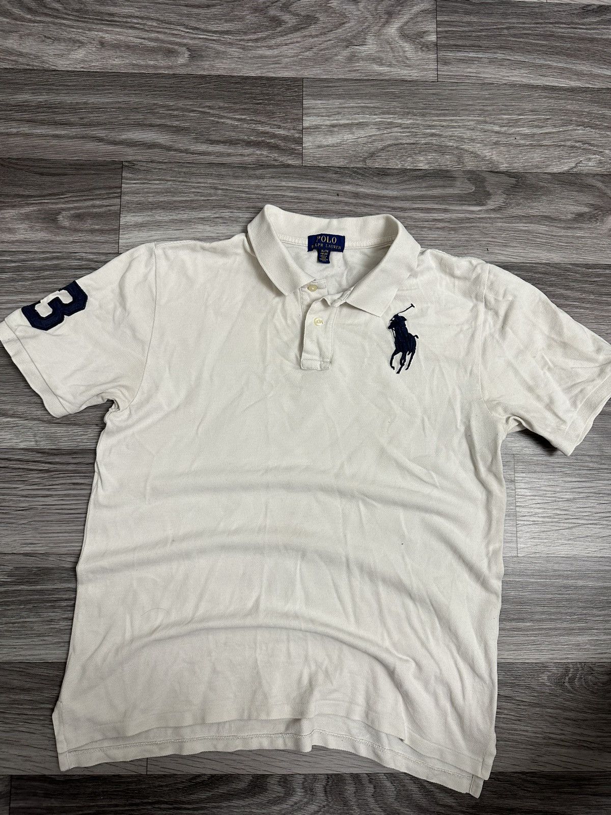 Polo Ralph Lauren White 3 Big Logo Polo Shirt Chief Keef
