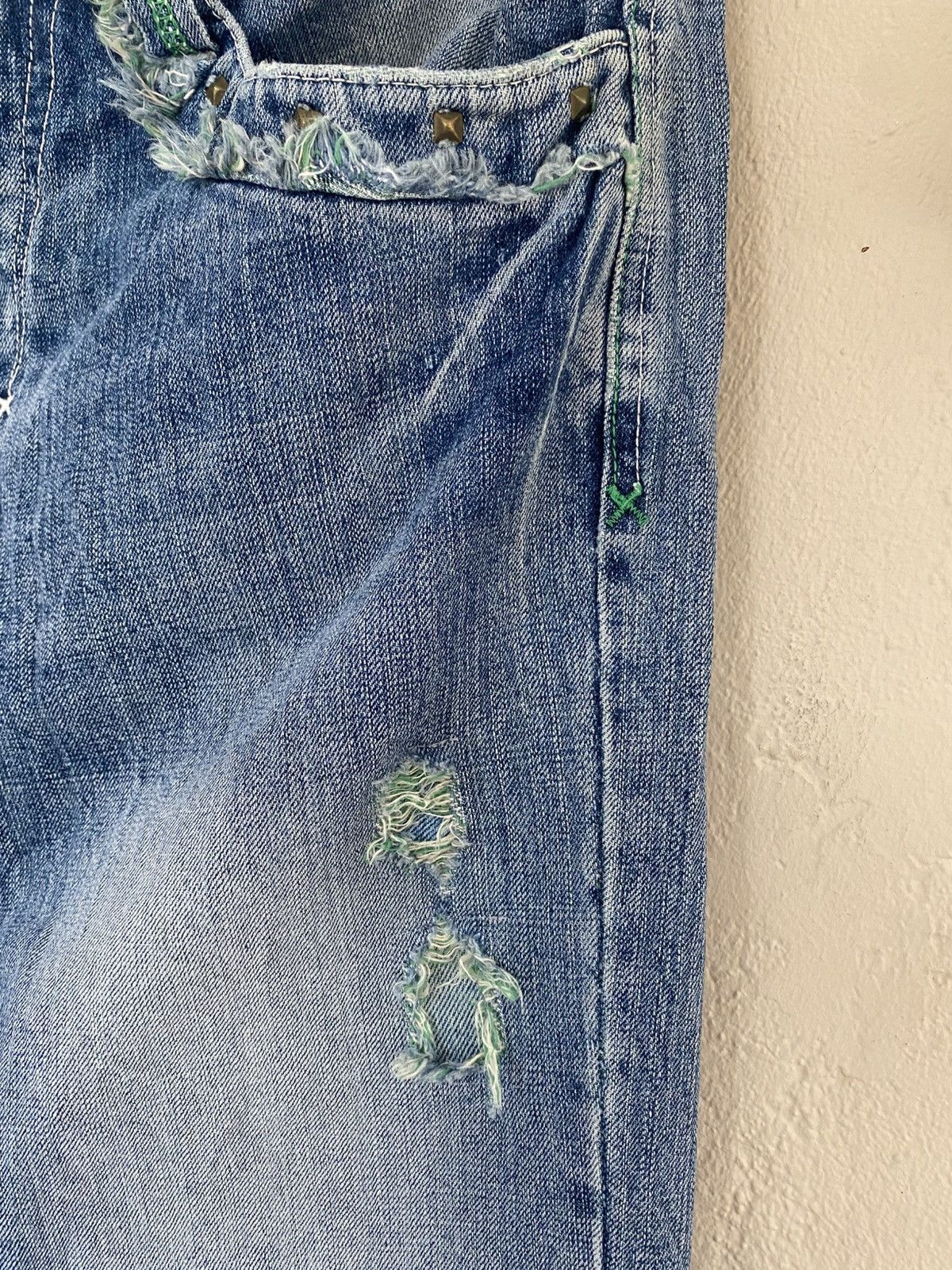 Japanese Brand Kissmark Patchwork Union Jack Denim Size US 34 / EU 50 - 5 Thumbnail