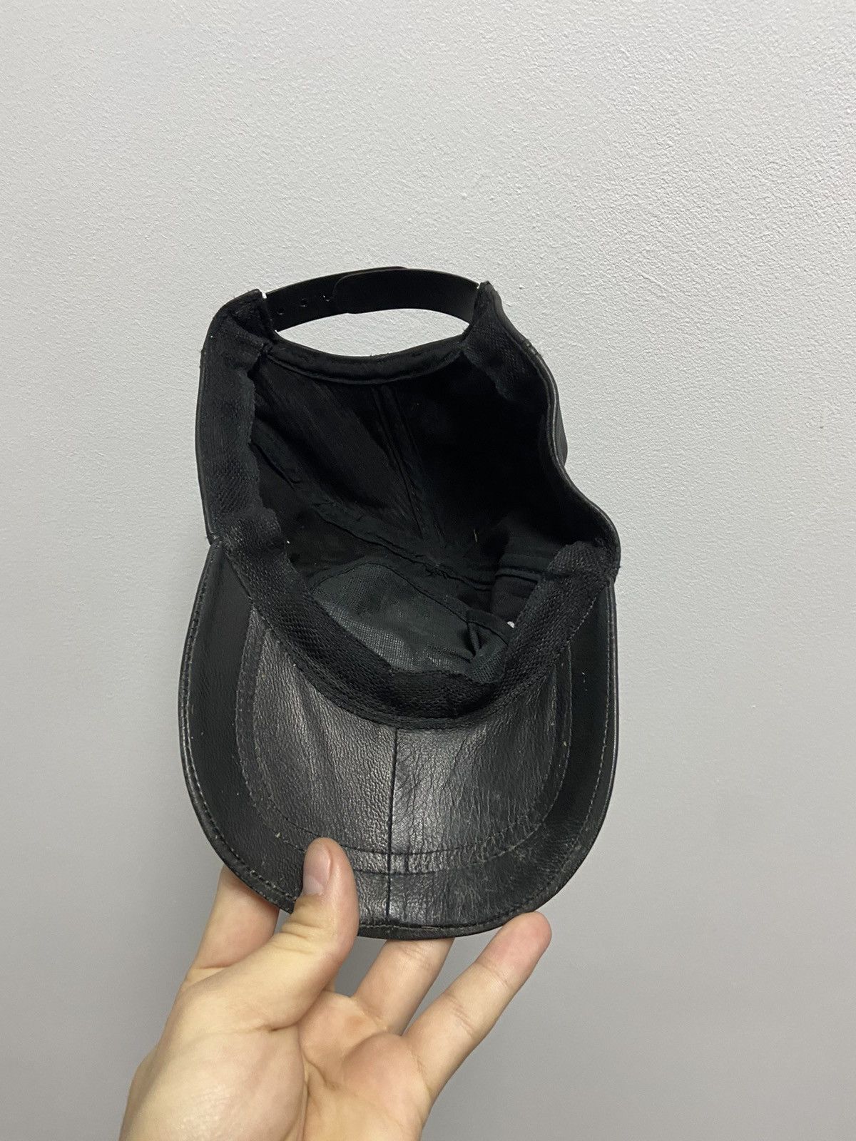 Honda × Vintage Honda leather Cap Vintage Racing big logo Size ONE SIZE - 6 Thumbnail