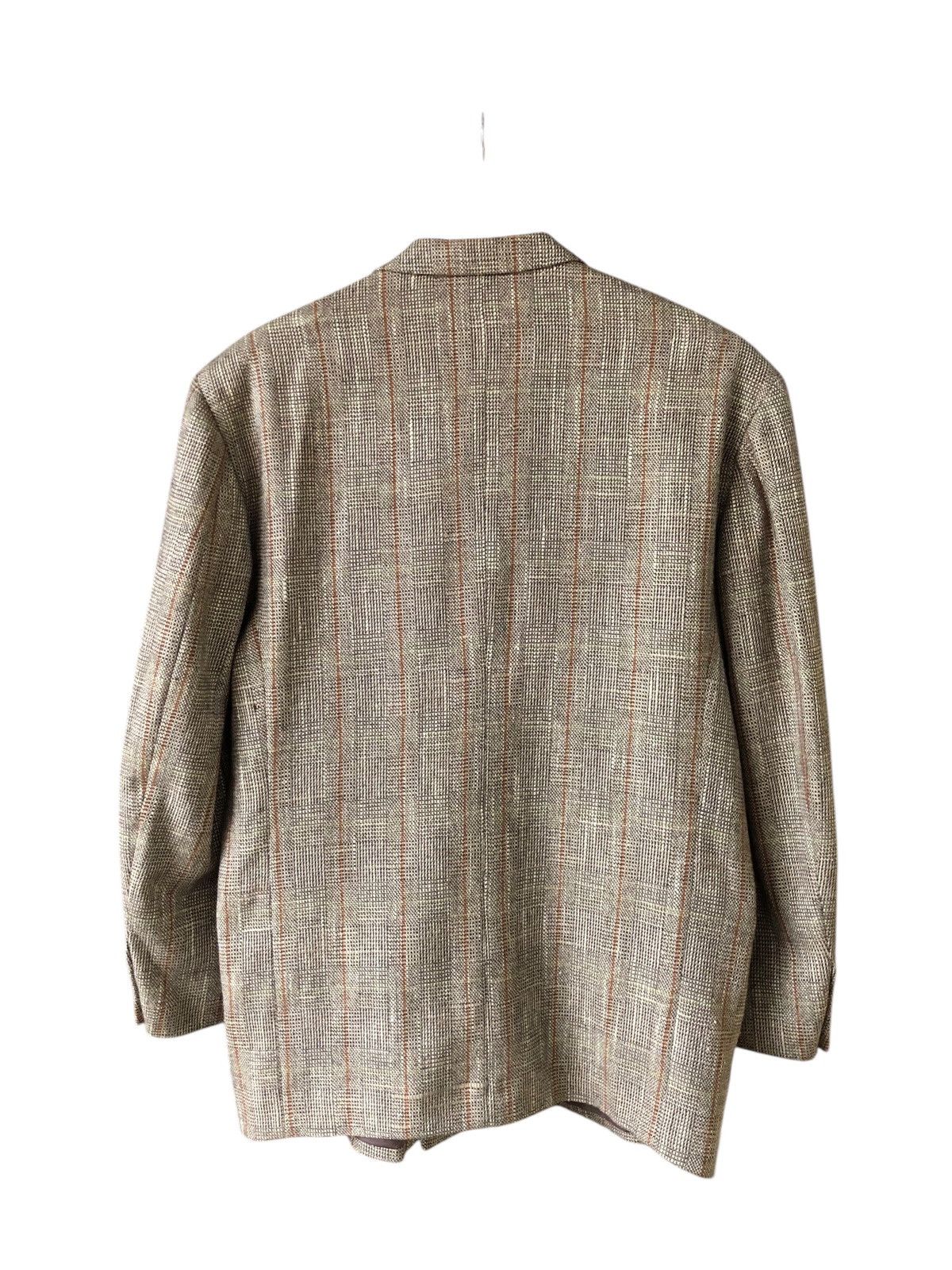 Issey Miyake Vintage Issey Miyake Tete Homme Tweed Wool Blend Silk Jacket Size US M / EU 48-50 / 2 - 2 Thumbnail